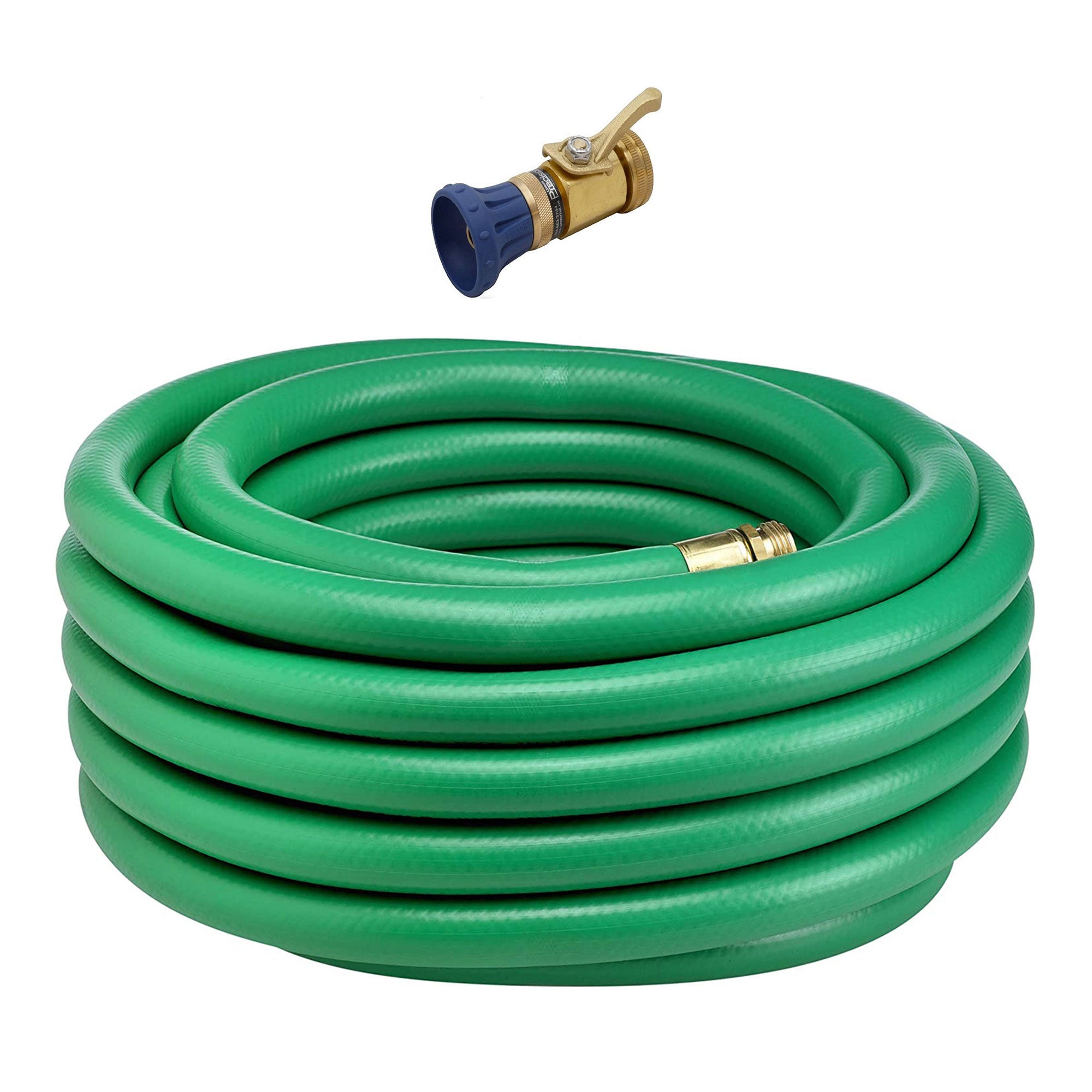 Underhill Ultramax 50' Garden Hose, Green & Precision Cloudburst Hose End Nozzle