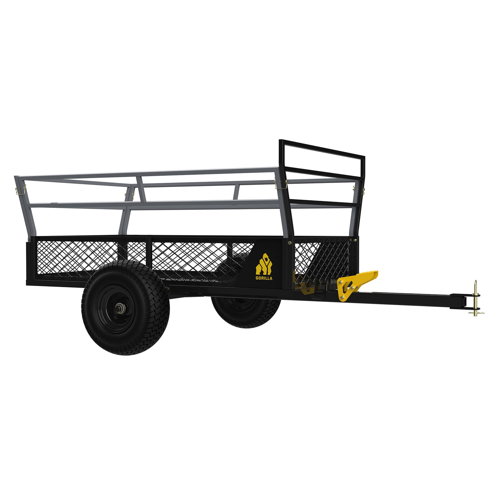 Gorilla 1400lb Steel ATV Trailer Garden Cart w/Removable Sides & 3-in-1 Tailgate - VMInnovations