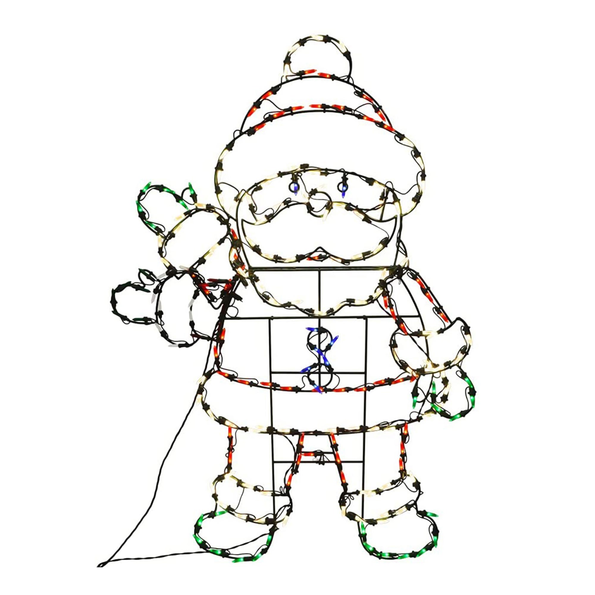 ProductWorks Pro Line Animated Christmas Display Set w/ 60" Snowman & 48" Santa - VMInnovations
