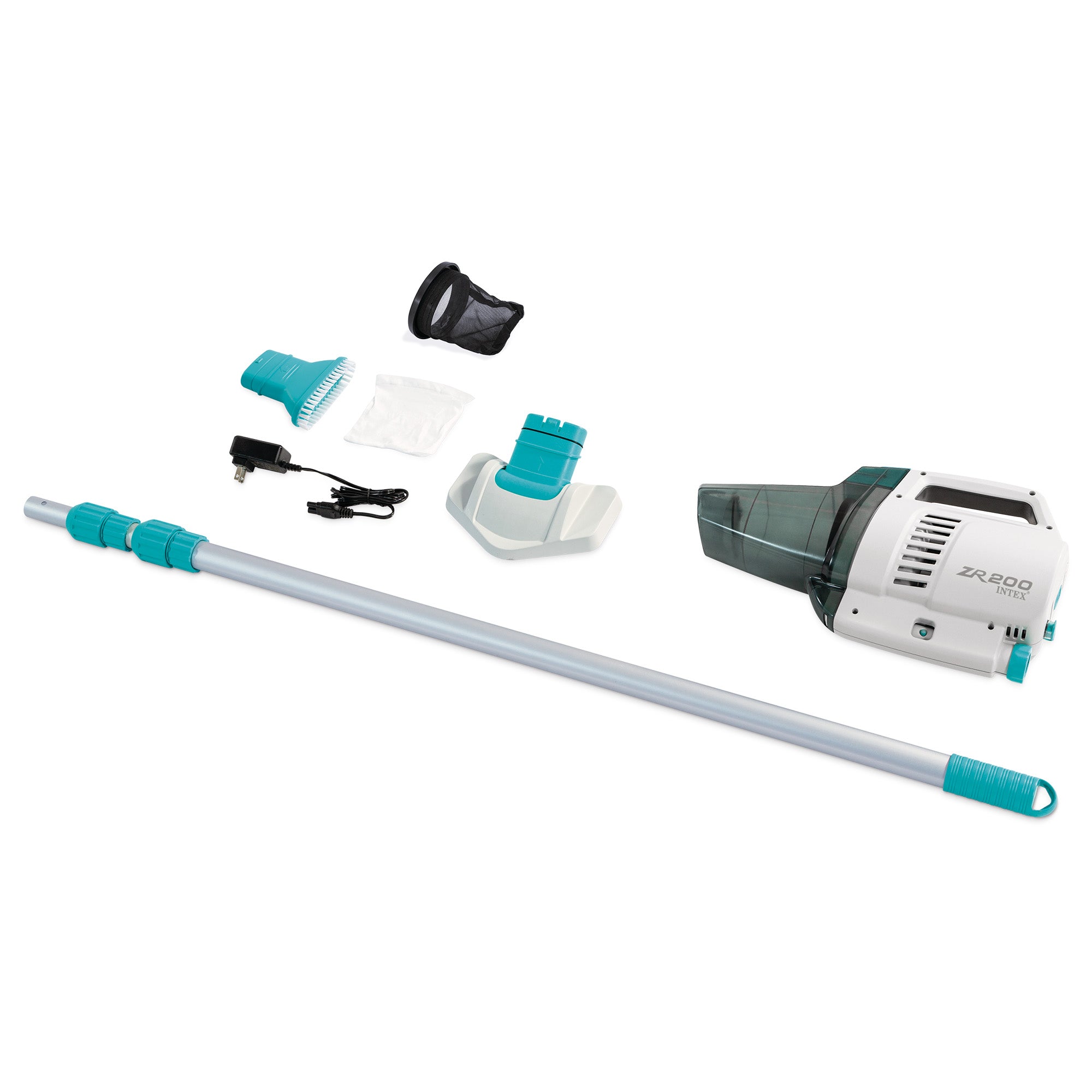 ZR200 Rechargeable Cordless Telescoping Pool Vacuum w/ 2 Brush Heads (Open Box) - VMInnovations