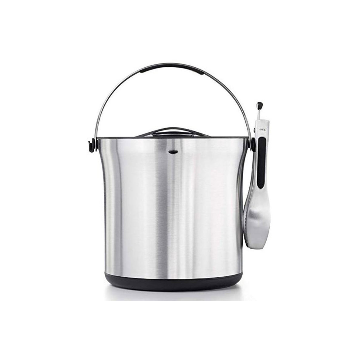 OXO Stainless Steel Insulated Ice Bucket with Clear Lid and Tong Set (Open Box)