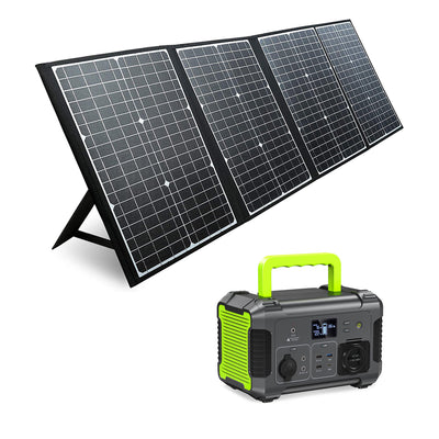 PAXCESS 120W Portable Solar Panel + Rockman Solar and Battery Powered Generator