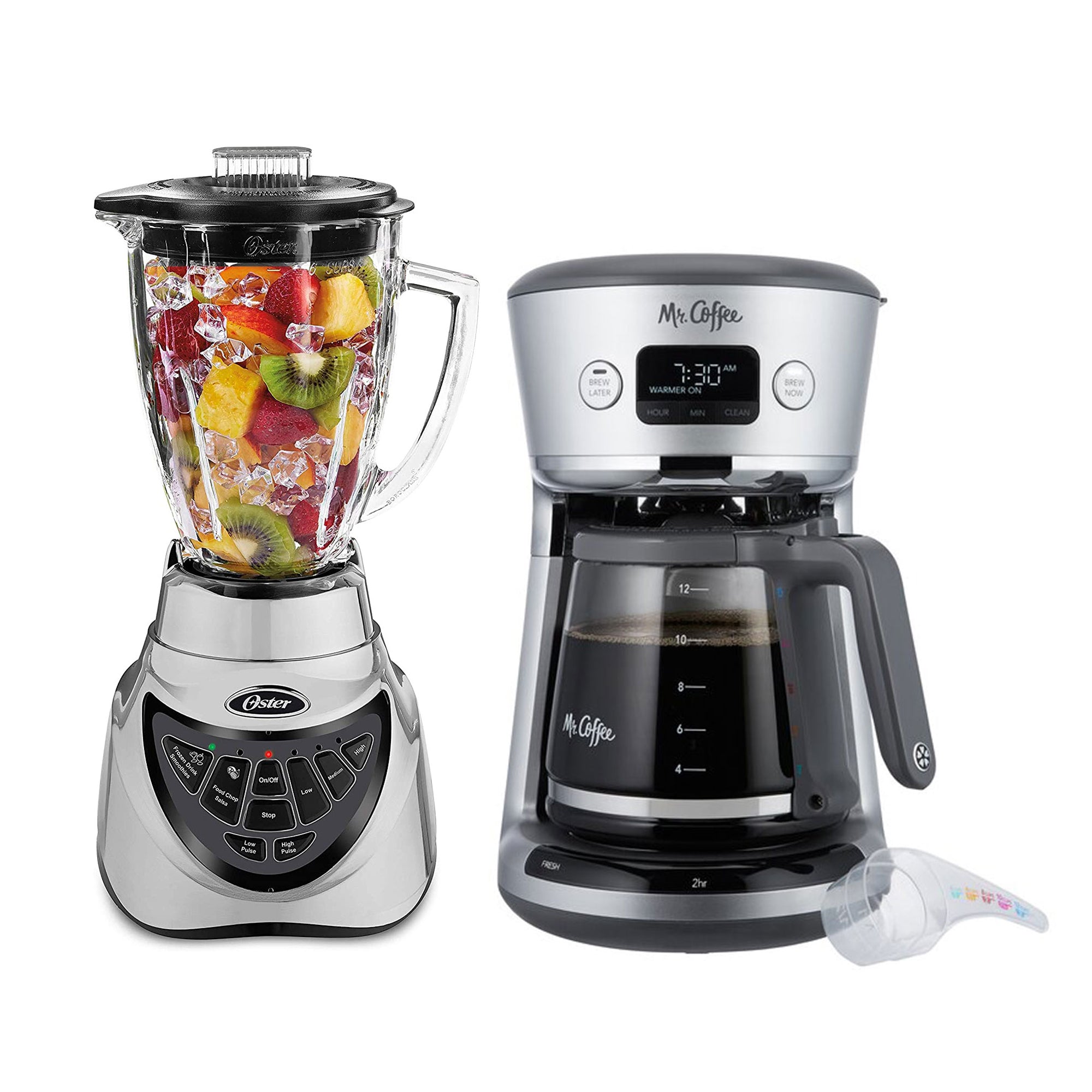 Mr. Coffee Easy Measure Programmable Coffee Maker w/ Oster 7 Speed 6 Cup Blender