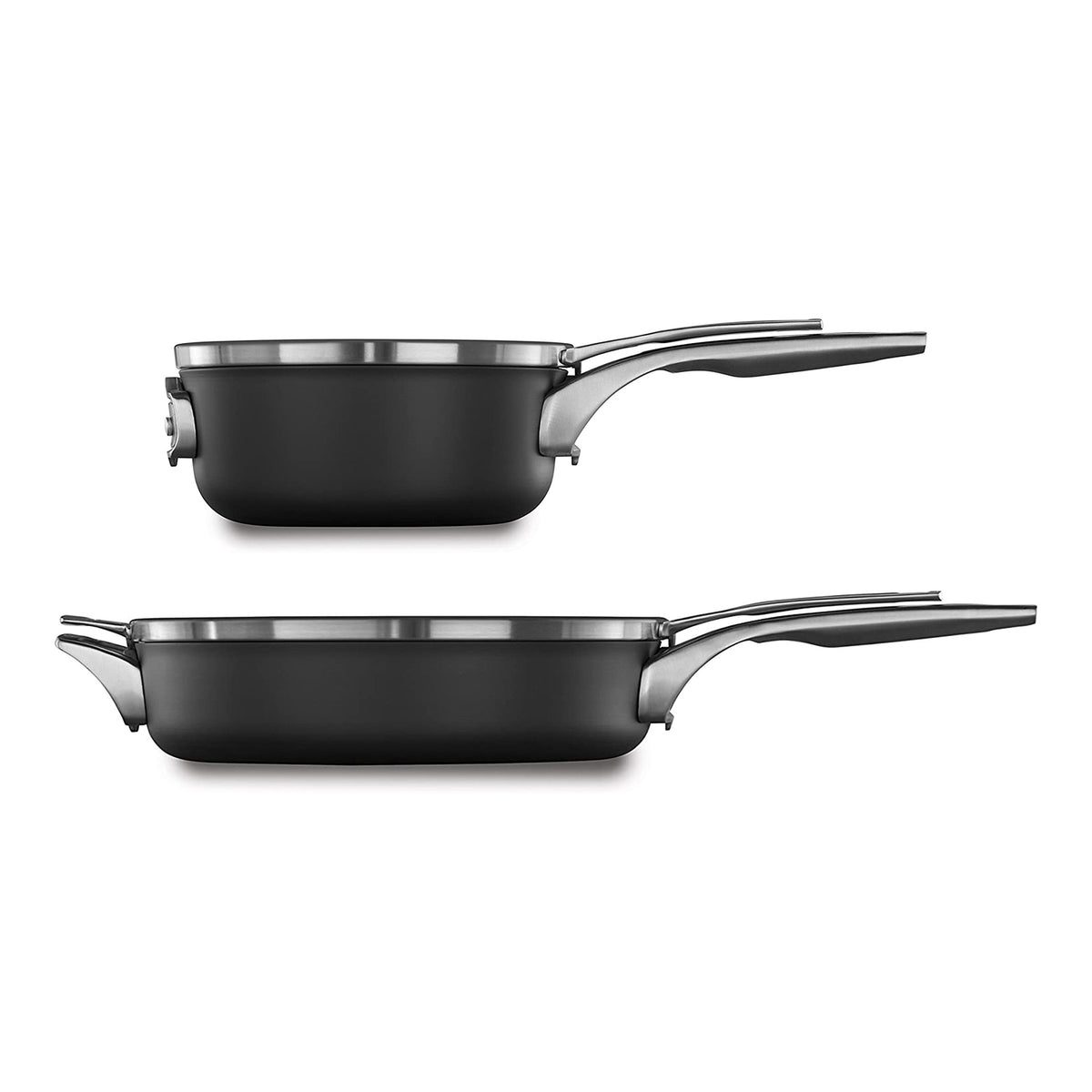 Calphalon Premier Hard Anodized Nonstick 2.5 Qt Sauce Pan + 5 Qt Saute Pan w/Lid