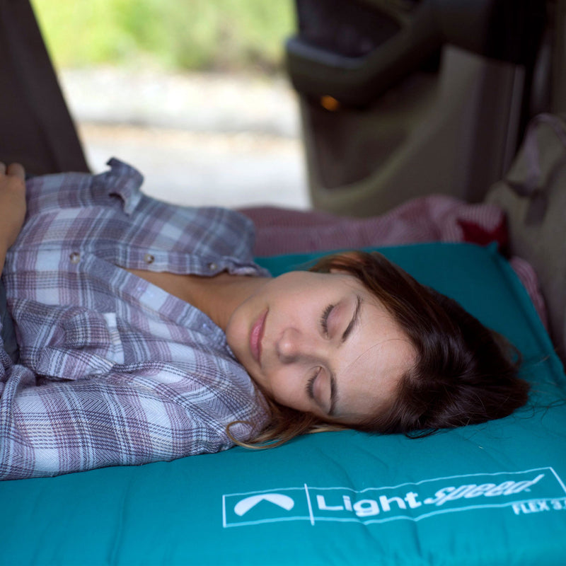 Lightspeed XL Plush FlexForm Self Inflating Insulated Outdoor Sleep Pad, Teal