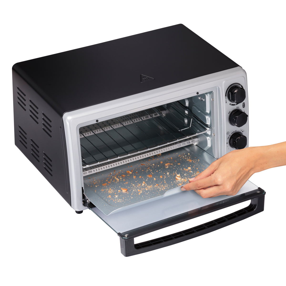 Hamilton Beach Proctor Silex 6 Slice Capacity Countertop Toaster Oven, Silver - VMInnovations
