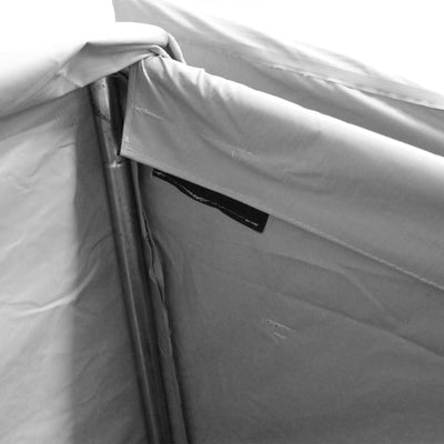 Domain Shelters 117 Gallon 4 x 2 Foot Outdoor Patio Storage Deck Box, Gray/Black