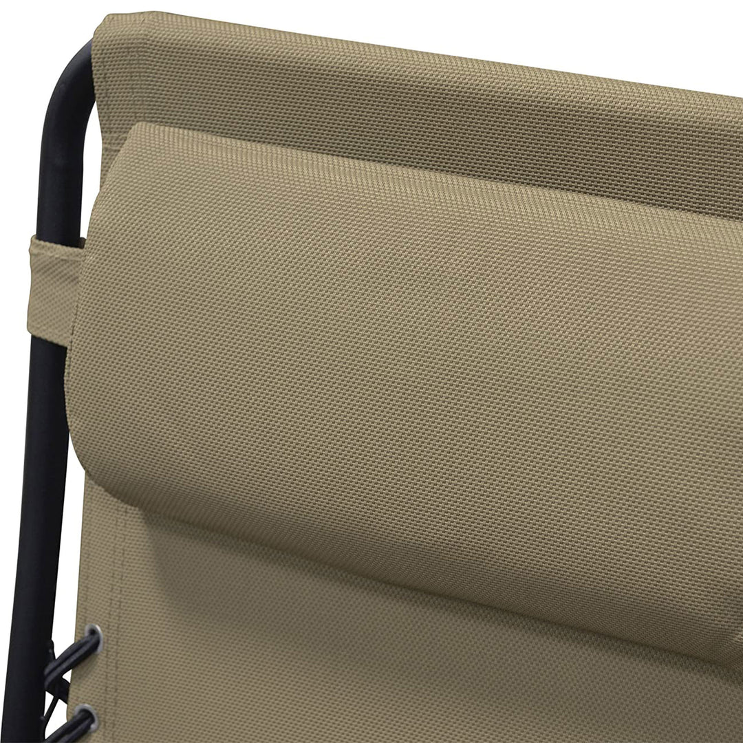 Caravan Sports Zero Gravity Outdoor Folding Camping Patio Lounge Chair, Beige - VMInnovations