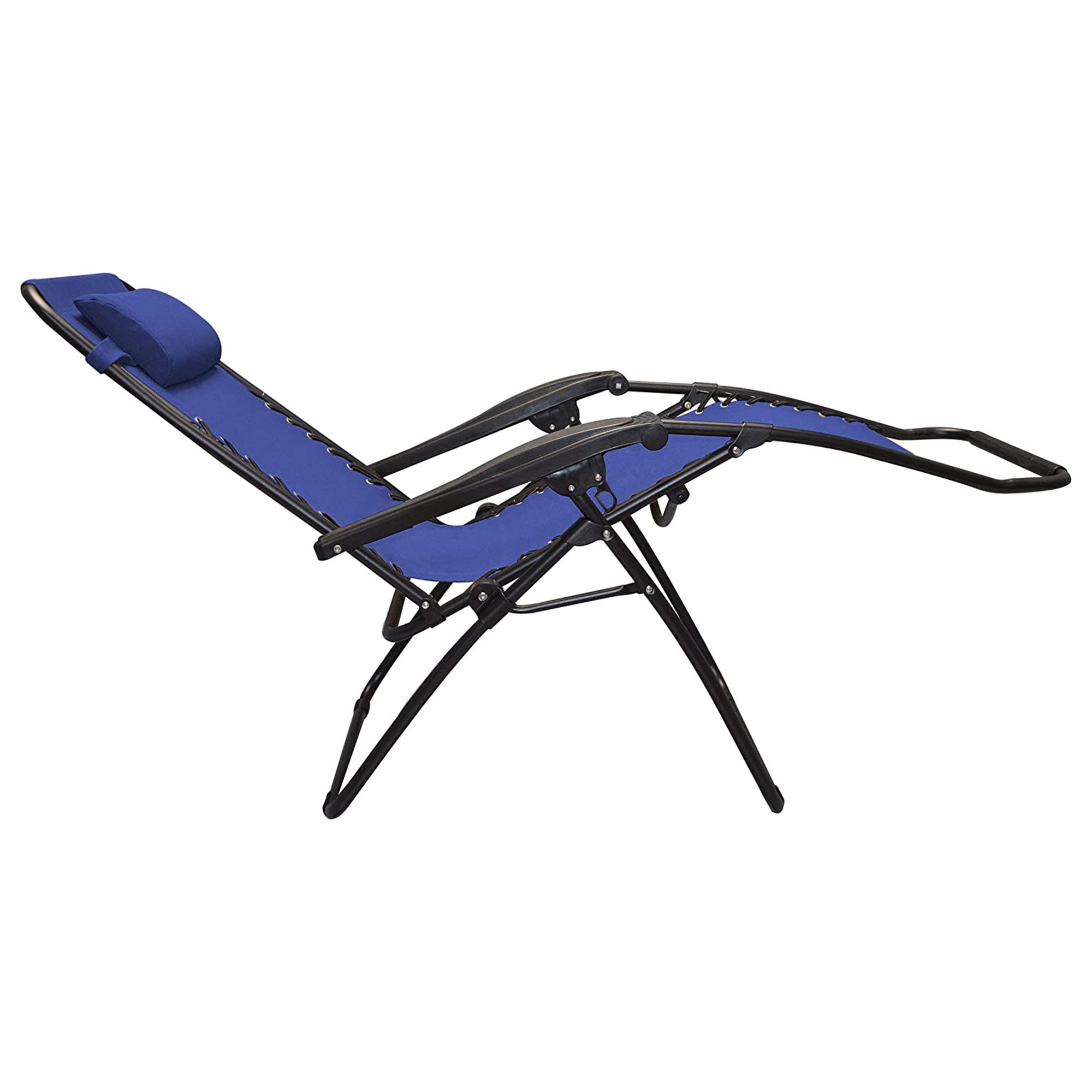 Caravan Sports Zero Gravity Folding Camping Patio Lounge Chair, Blue (Used) - VMInnovations