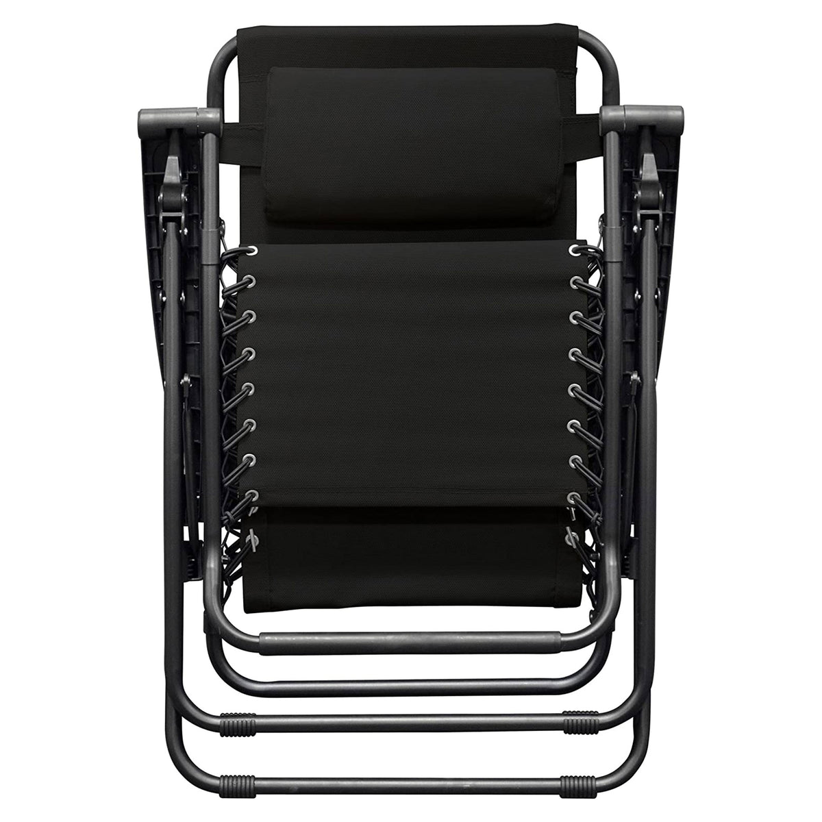 Caravan Sports Zero Gravity Folding Patio Lounge Chair, Black (Pair) (Used)