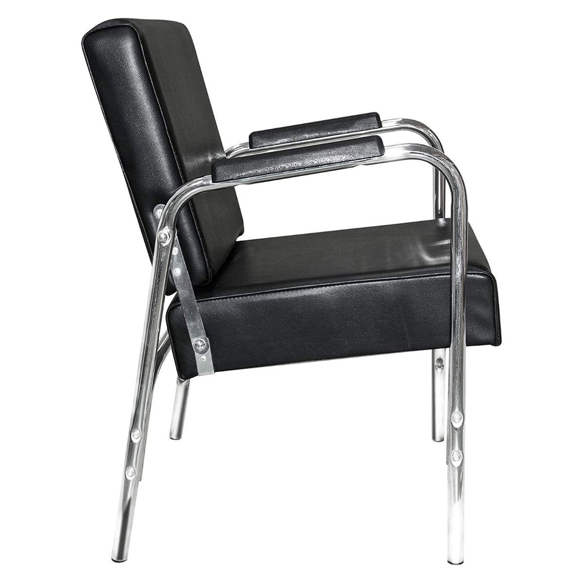 PureSana 2 Pack Chromium Ella Professional Auto Reclining Shampoo Chair, Black