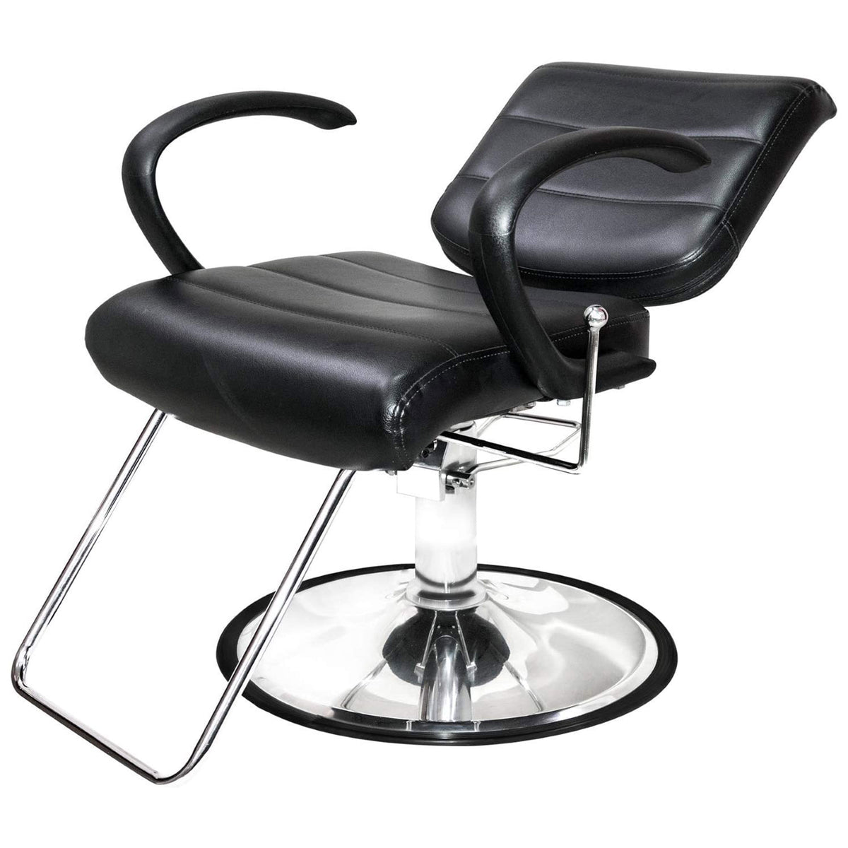 Chromium Kyler 360 Degree Professional All Purpose Salon Chair, Black (Open Box)