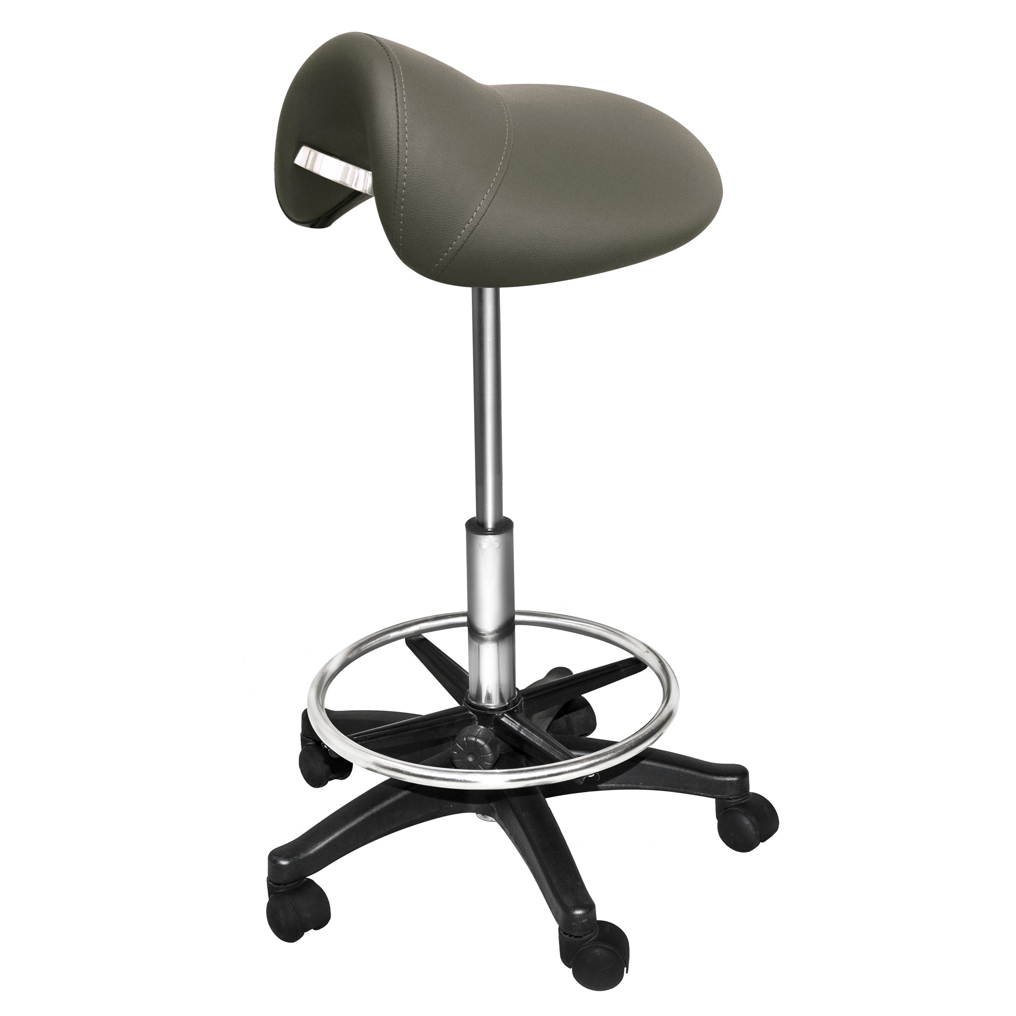 PureSana Chromium Professional James Full Rotational Saddle Stool (Open Box) - VMInnovations