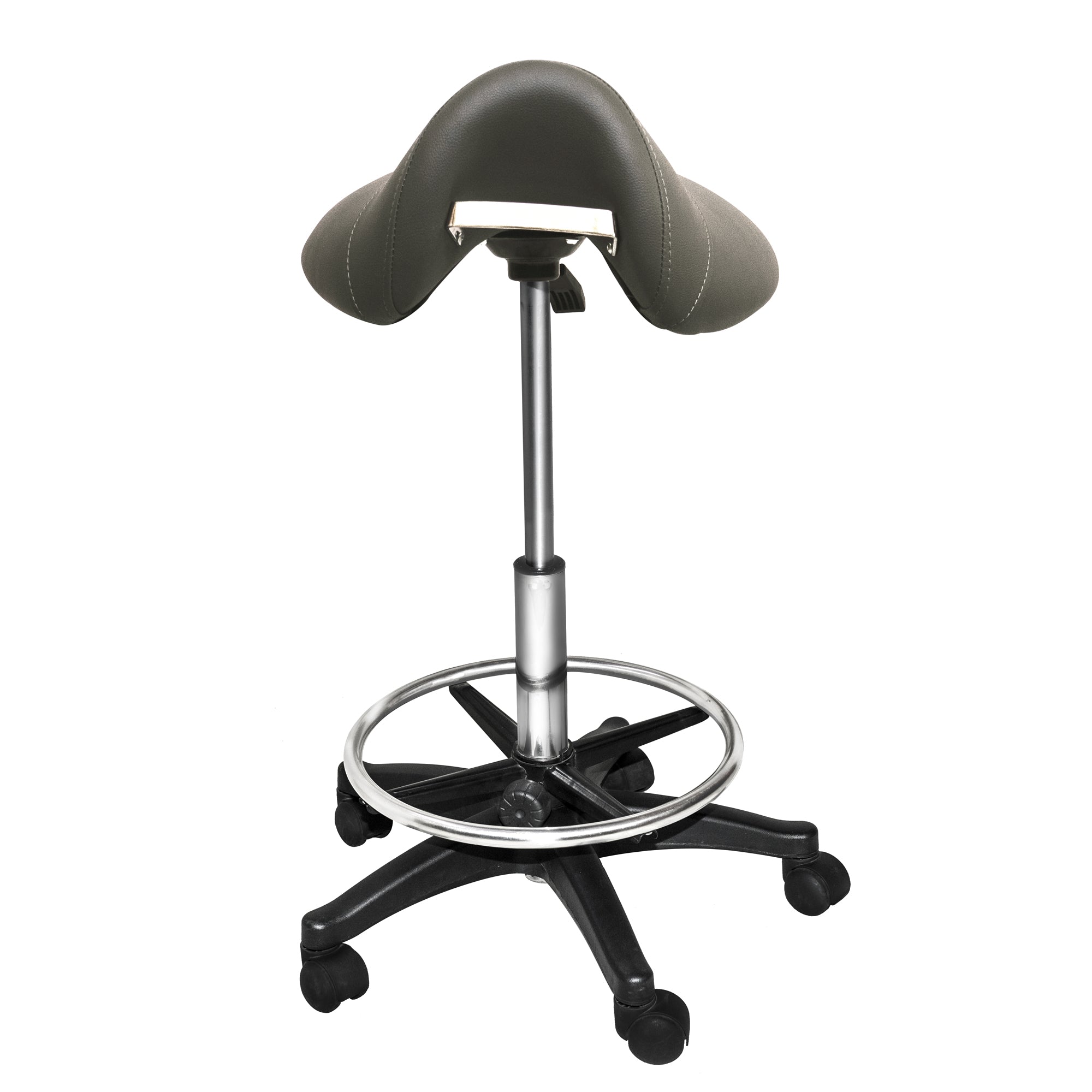 PureSana Chromium Professional James Full Rotational Saddle Stool (Open Box) - VMInnovations
