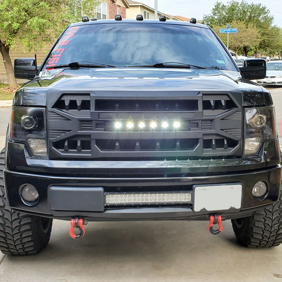 AMERICAN MODIFIED Armor Grille Compatible with 2009-2014 Ford F150, Black (Used)