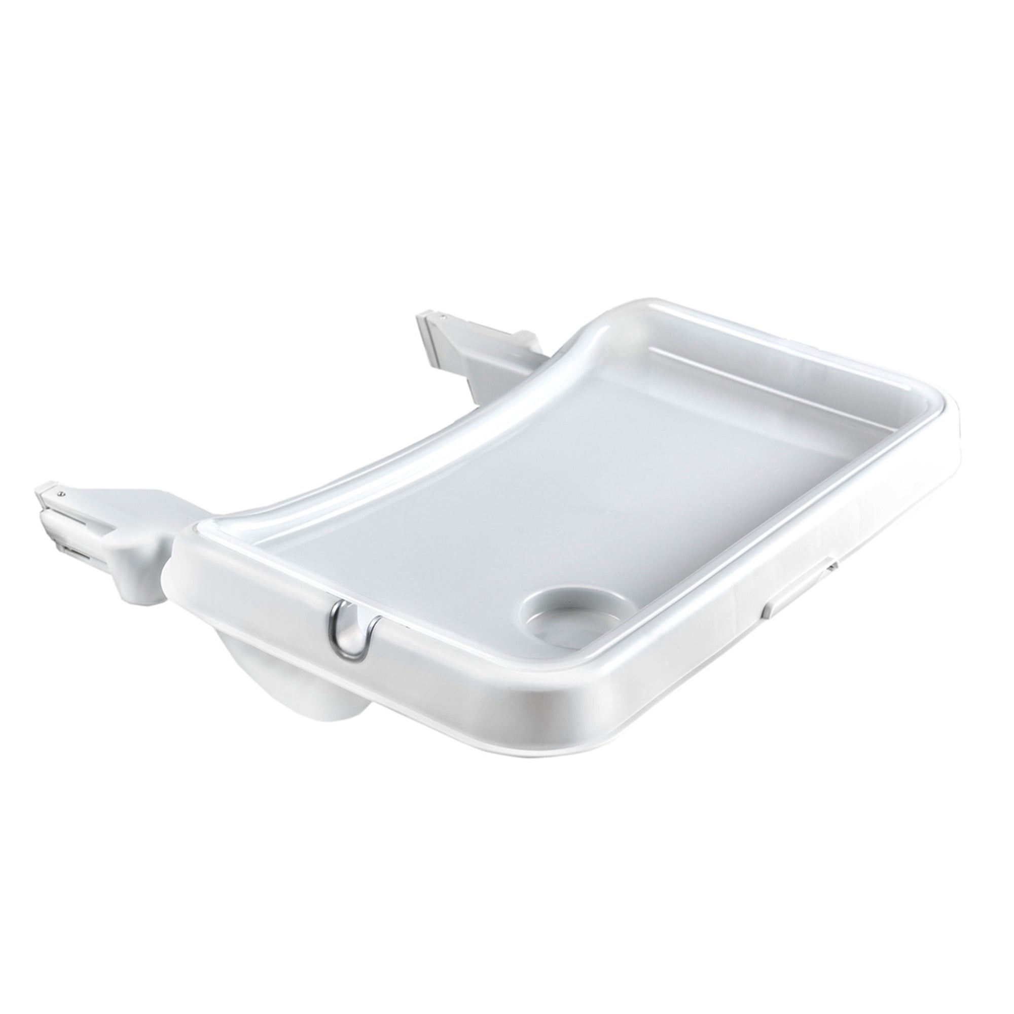 hauck Alpha+ Adjustable Booster High Chair and High Chair Tray Table, White