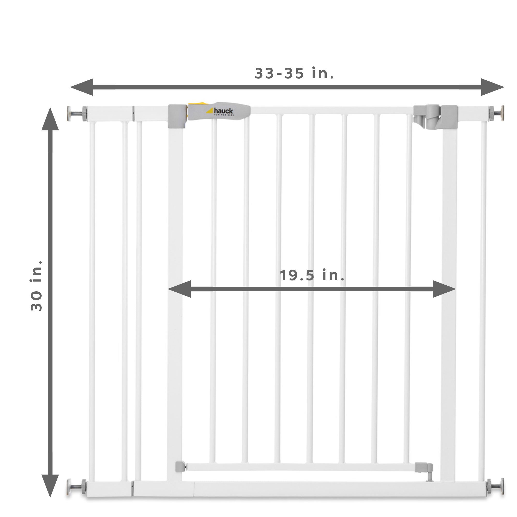 59728 Open N Stop KD Pressure Fit with 3.5 In Extension Baby Gate, WT (Open Box) - VMInnovations