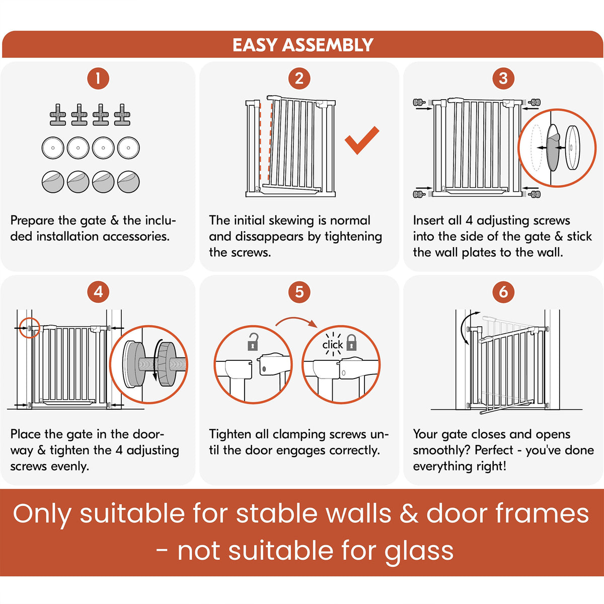 hauck Open N Stop Pressure Fit Baby Safety Gate for Openings 29-31", White(Used)