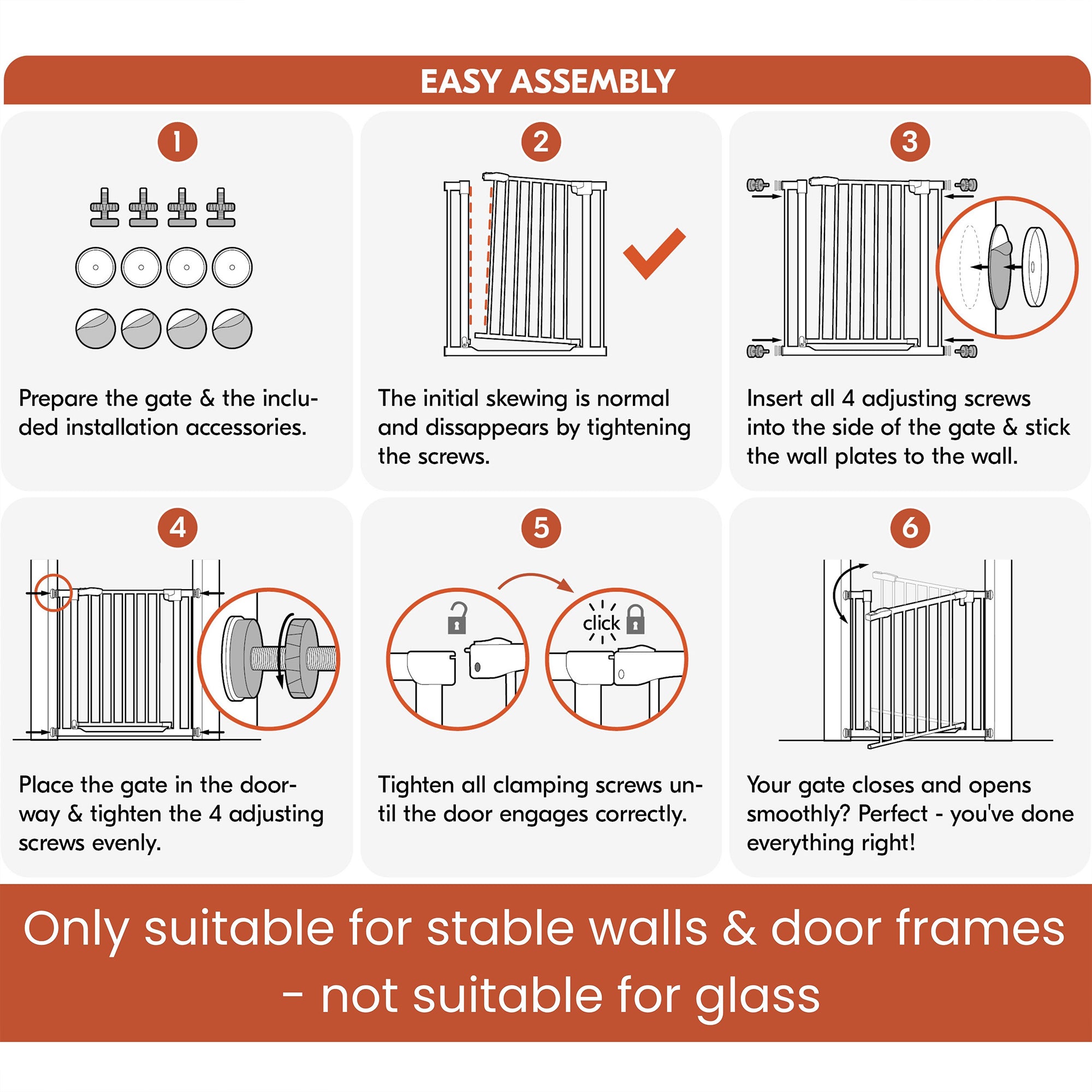 hauck Open N Stop Pressure Fit Baby Safety Gate for Openings 29-31", White(Used)