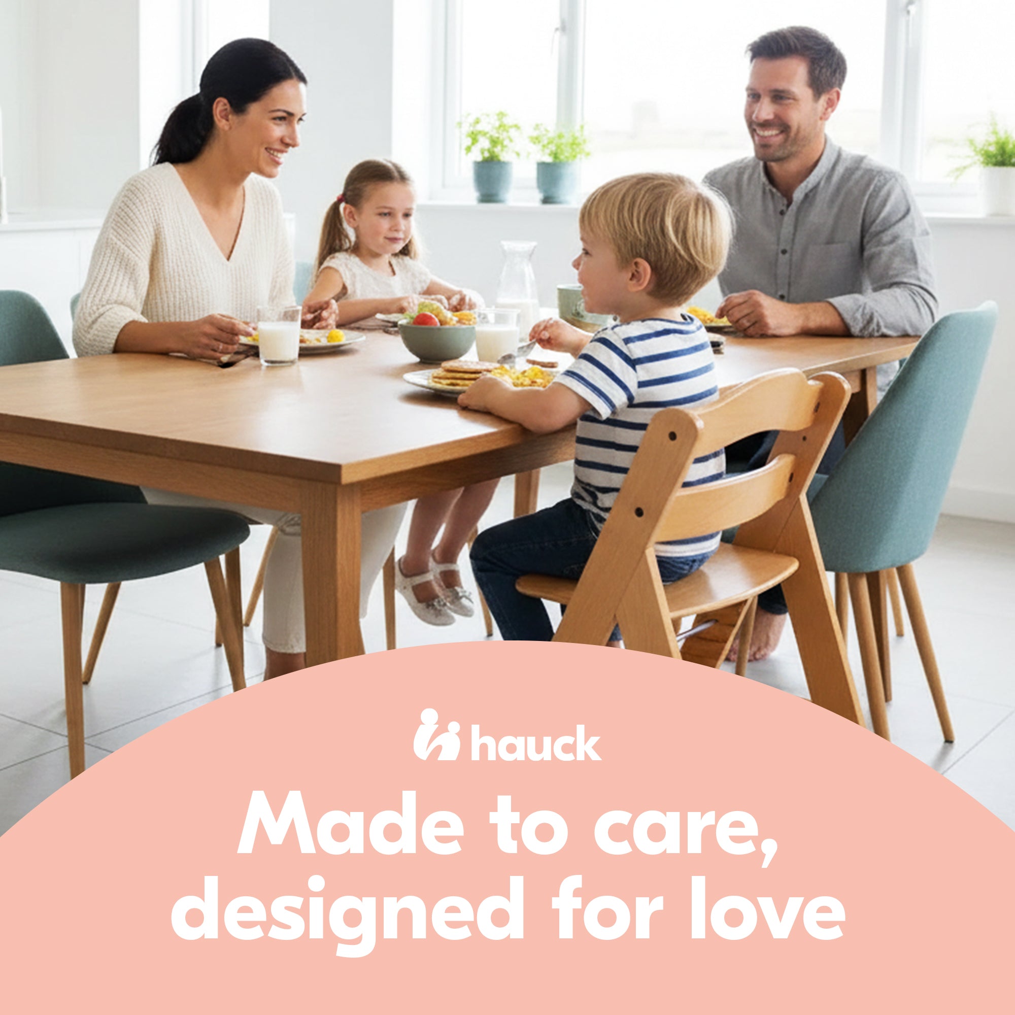 hauck Alpha+ Grow Along Adjustable Highchair Seat, Beechwood, Natural (Open Box) - VMInnovations