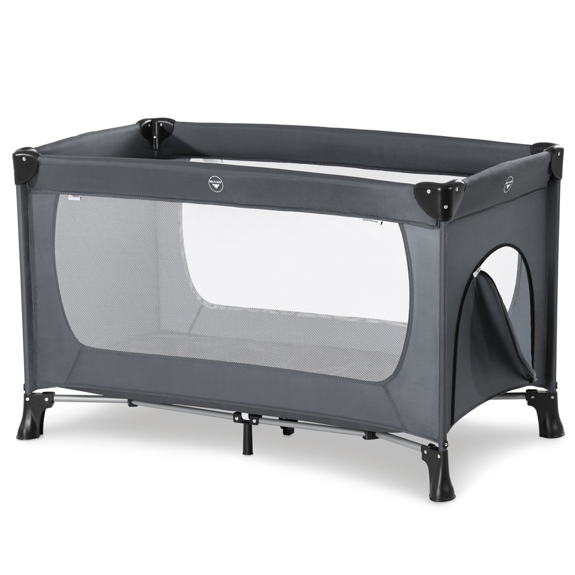 Dream'n Play Travel Cot For Babies & Toddlers Up to 33 Pounds, Grey (Open Box) - VMInnovations
