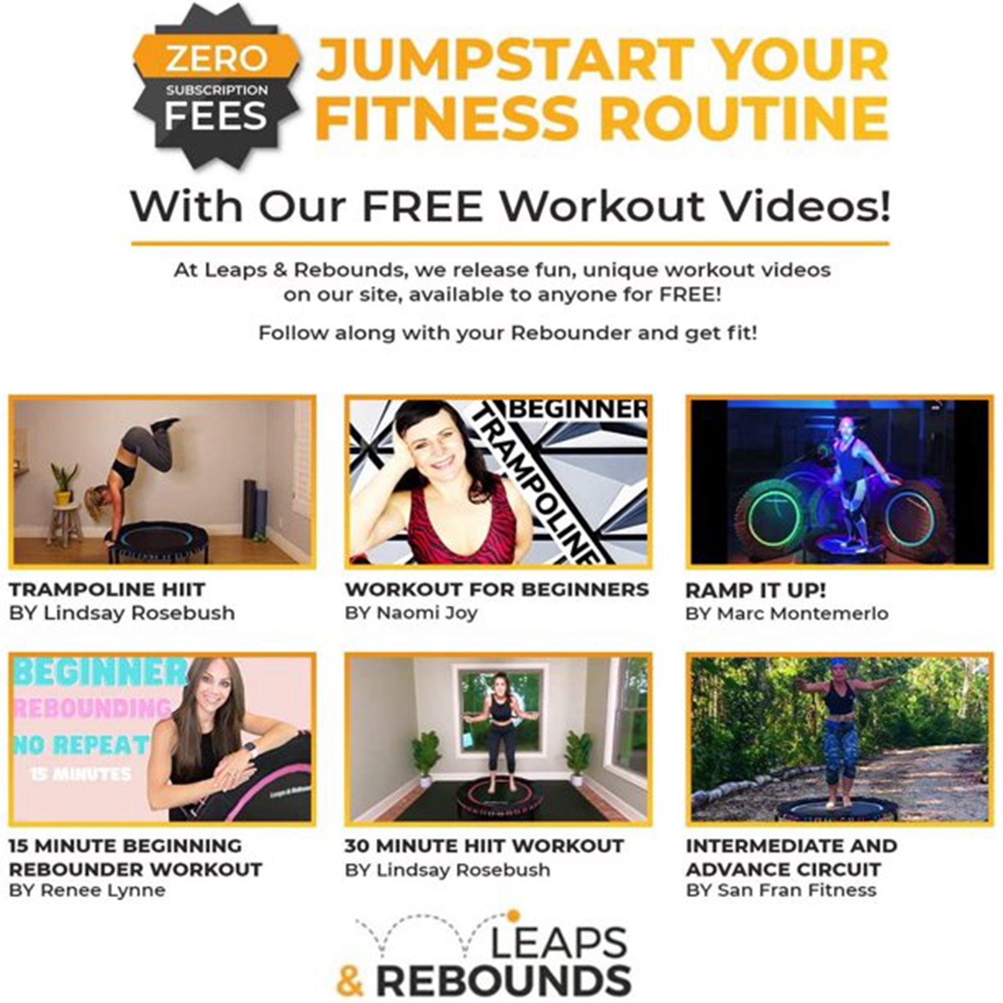 LEAPS & REBOUNDS 40" Mini Fitness Trampoline Gym Equipment, Blue (For Parts)