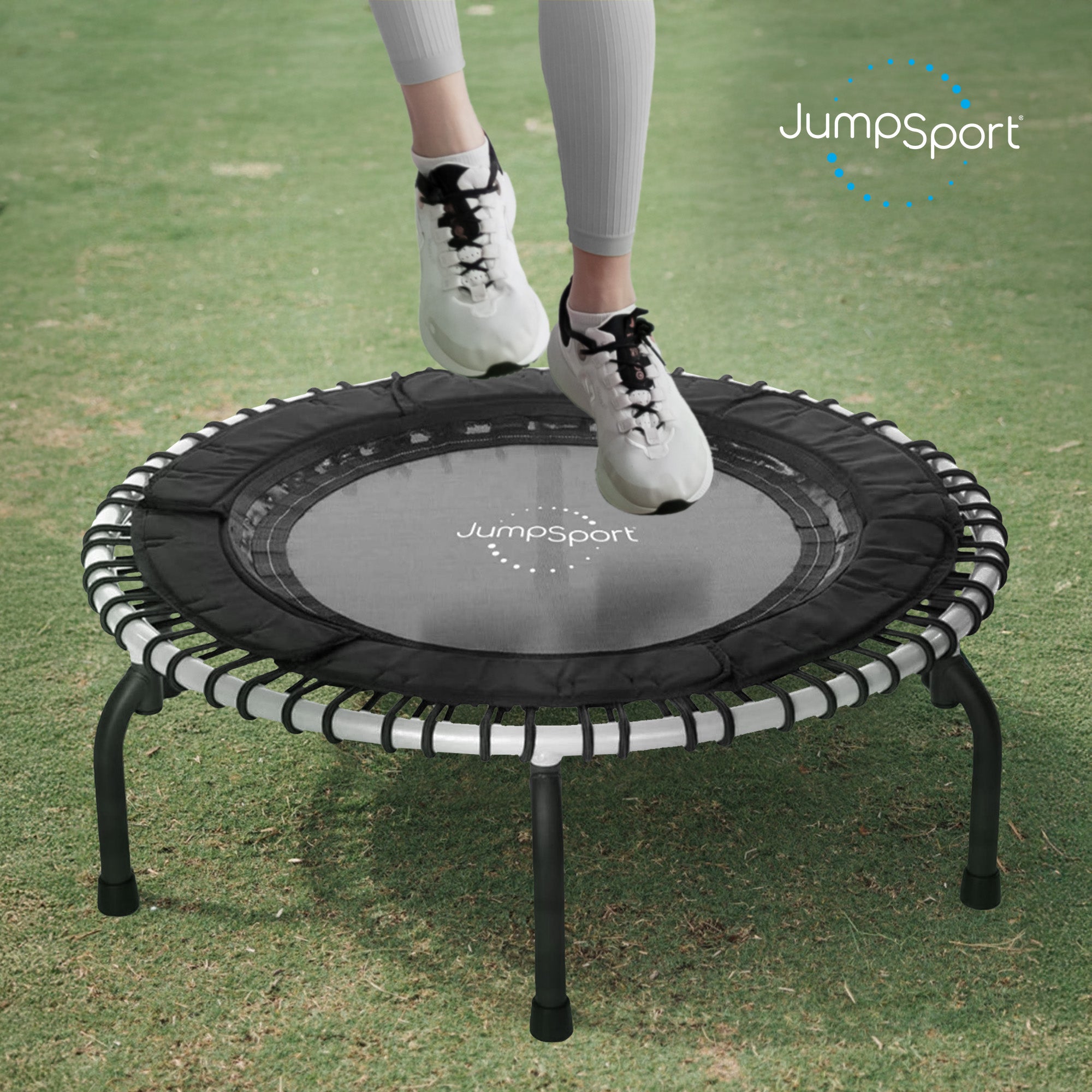 JumpSport 250 Durable 35.5" Workout Home Fitness Trampoline, White (For Parts) - VMInnovations