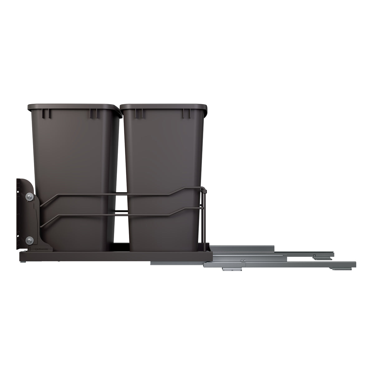 Rev-A-Shelf Double Pullout Trash Cans 35 qt. with Soft-close, 53WC-1835SCDM-213