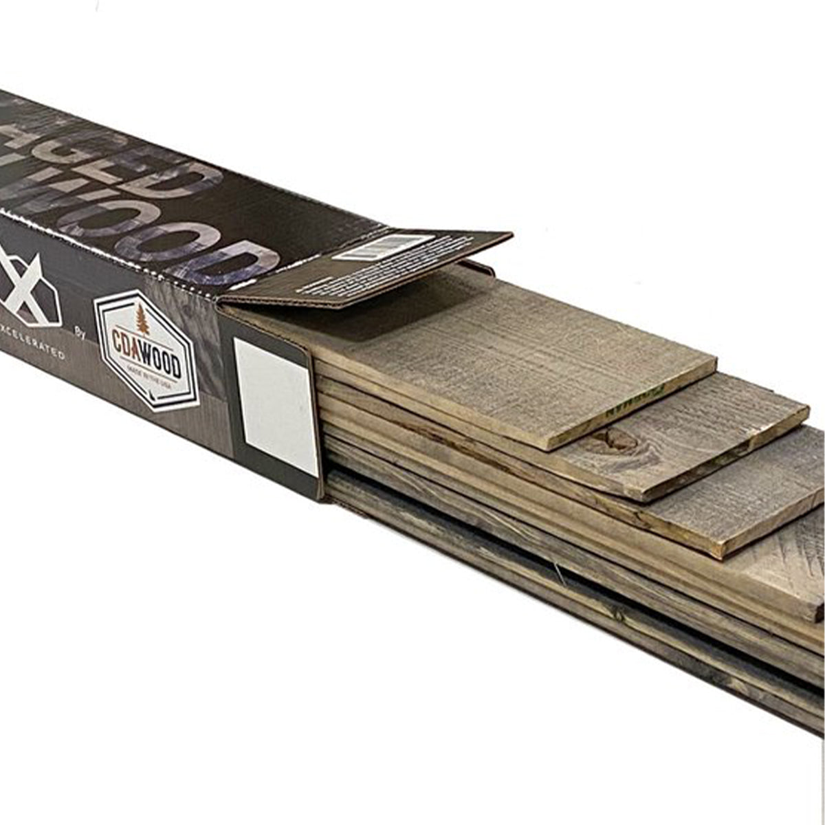 CDA Wood 25 Sqft Rustic Reclaimed Barn Wood Planks, Gray Tones (Open Box)