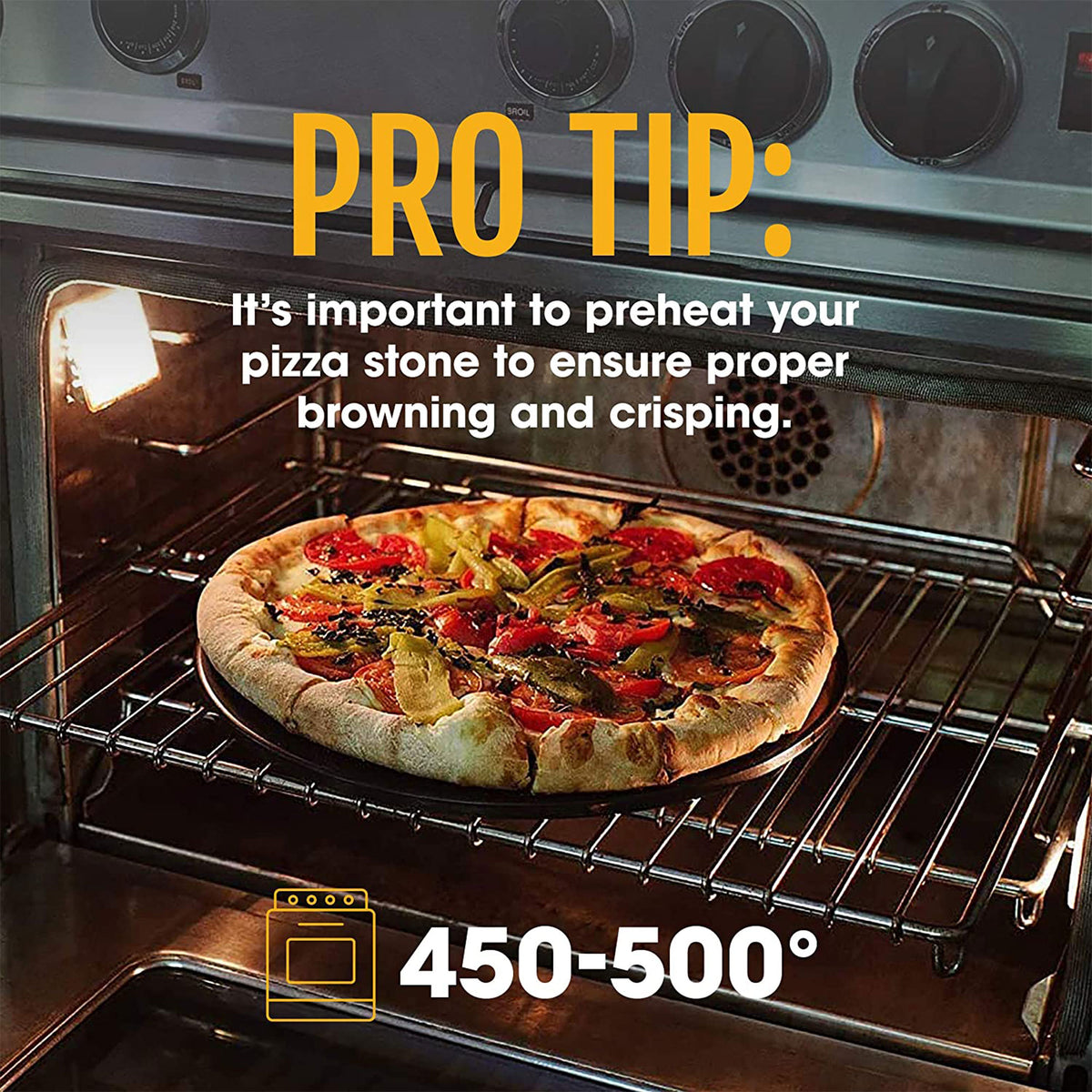 Heritage Products 15" Round Ceramic Non Stick Pizza Stone w/Wheel Cutter, Black - VMInnovations