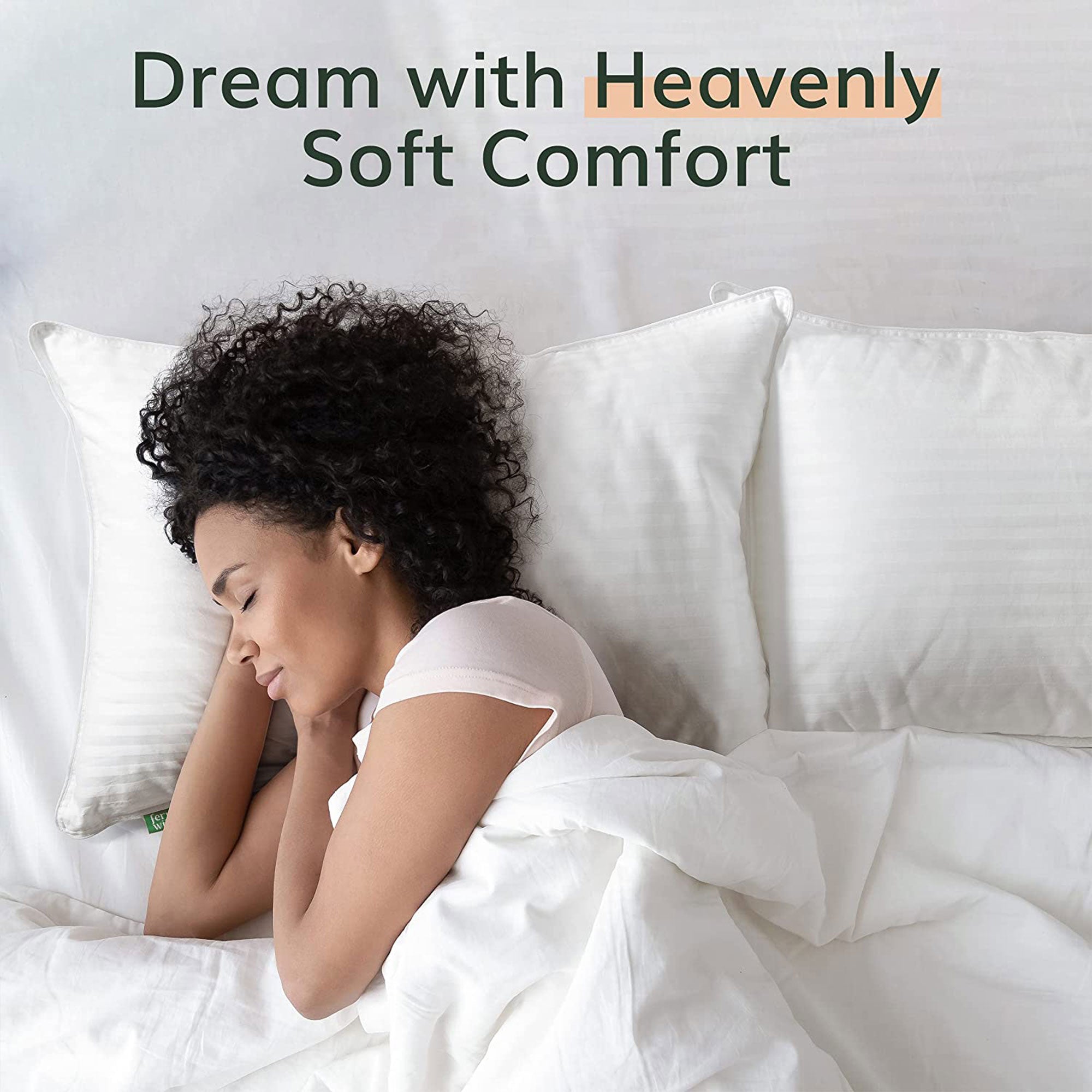 Luxury Down Alternative Plush Adjustable Fill Pillow, King, 2 Pack (Used)