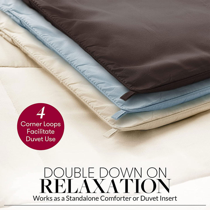 Beckham Hotel Collection 1300 Series Goose Down Comforter, Full/Queen, Gray - VMInnovations