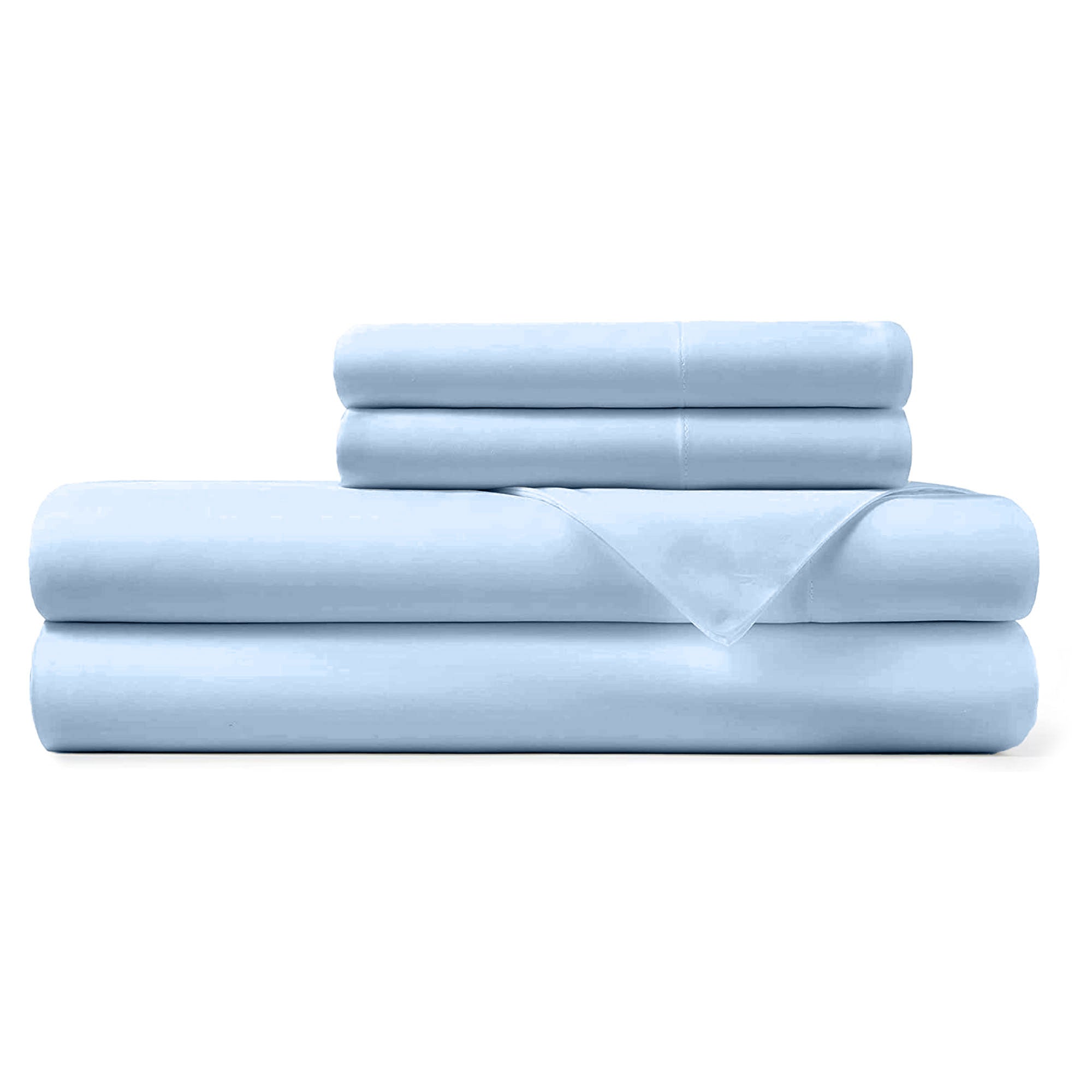 Hotel Sheets Bamboo 4Pc Sheet & Pillowcase Set, Cal King, Light Blue (Open Box)