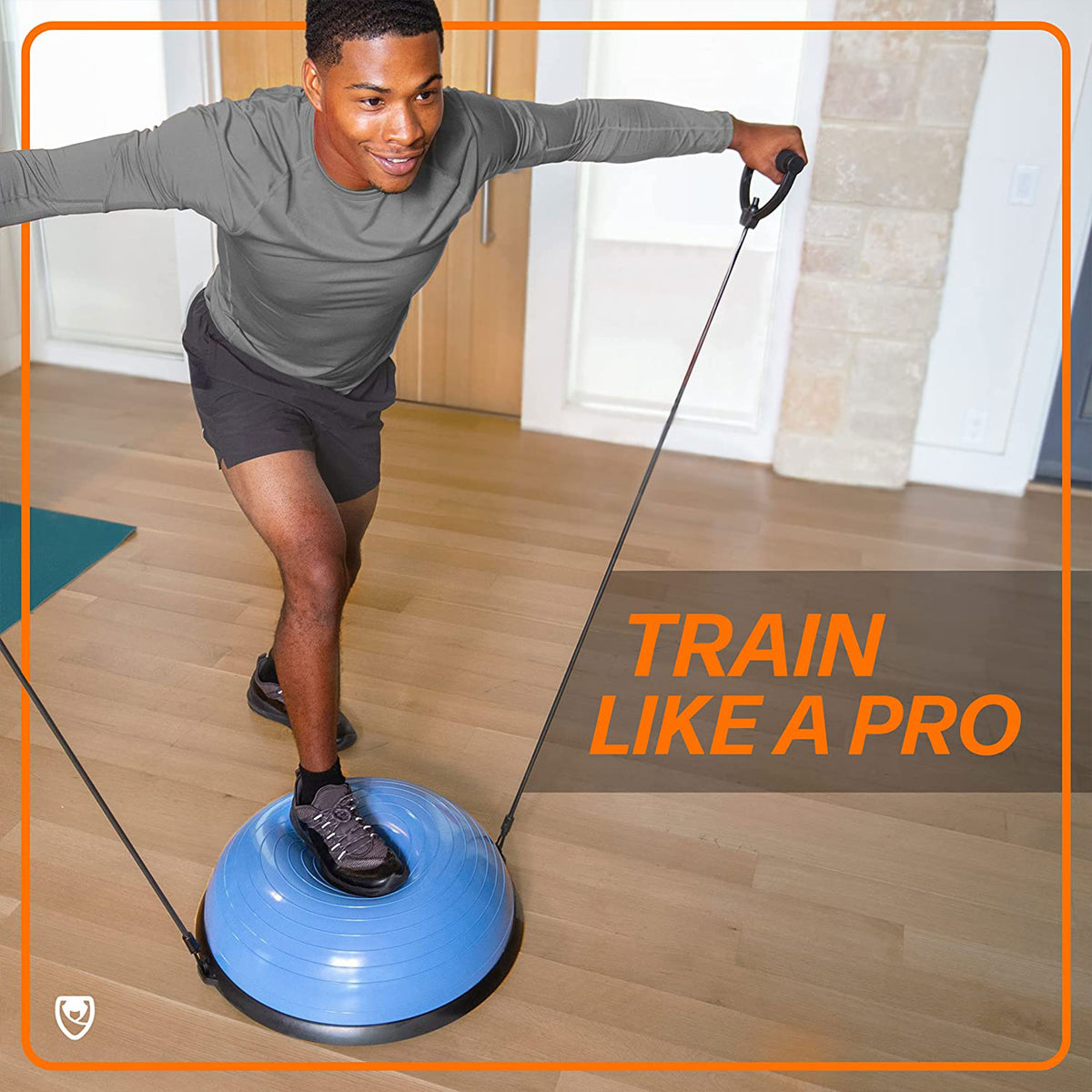 URBNFit All-in-One Half Balance Ball Trainer with Detachable Resistance Bands - VMInnovations