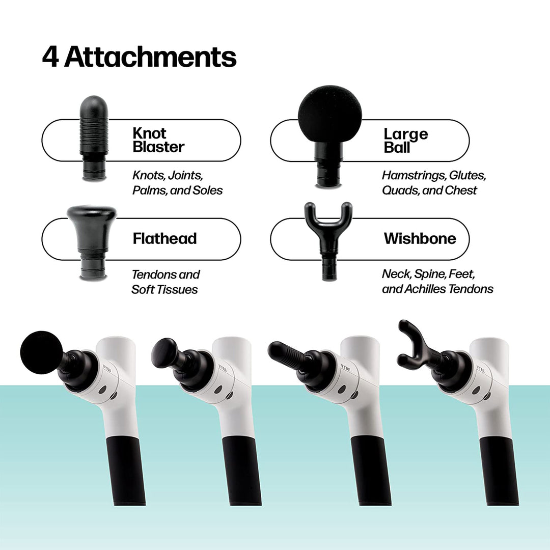 Vybe Premium Deep Tissue Muscle Massage Gun with 5 Speeds and 4 Attachments - VMInnovations