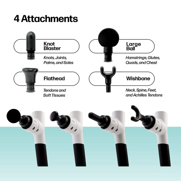 Vybe Premium Deep Tissue Muscle Massage Gun with 5 Speeds and 4 Attachments - VMInnovations