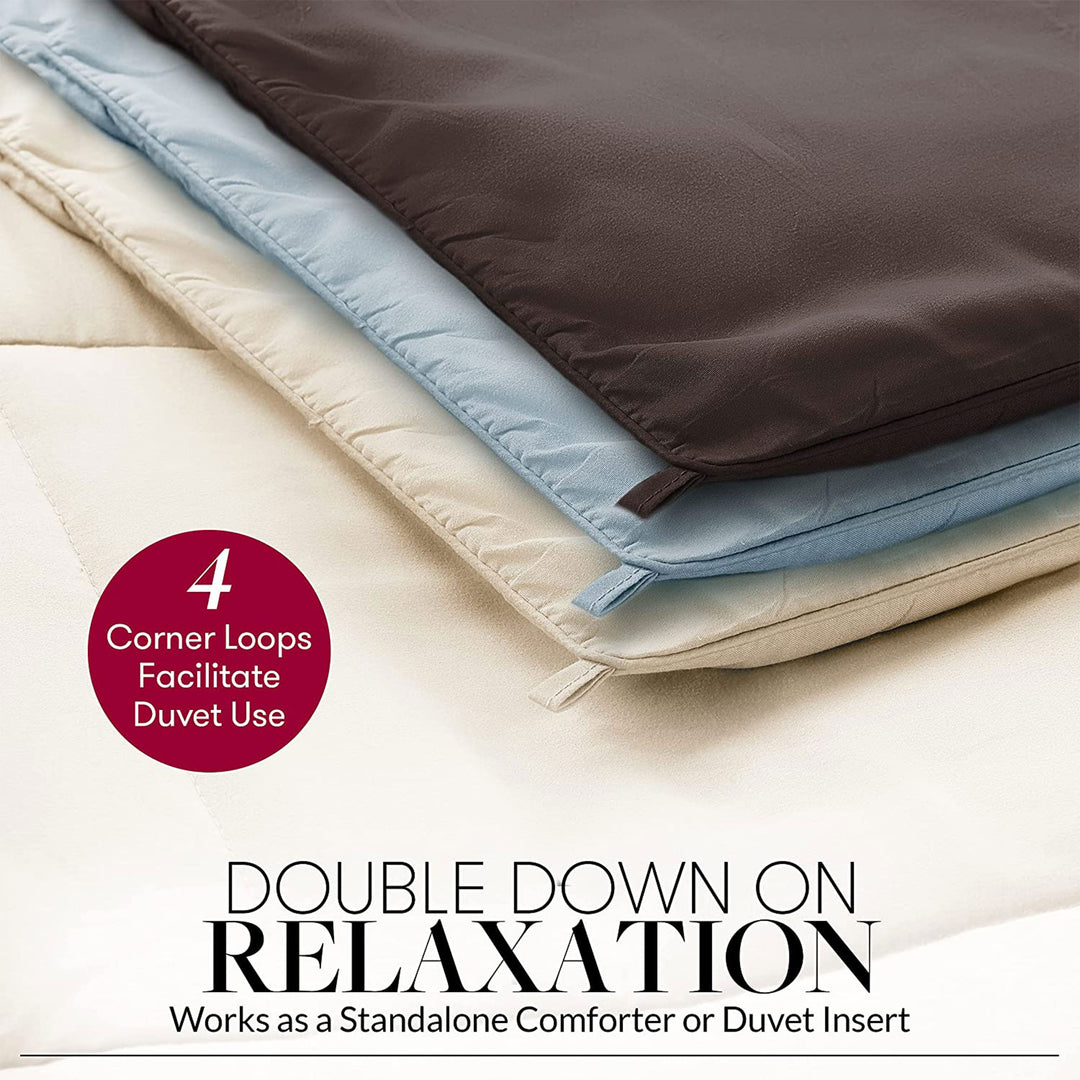 Beckham Hotel Collection 1300 Series Goose Down Comforter, King/Cal King, Gray - VMInnovations