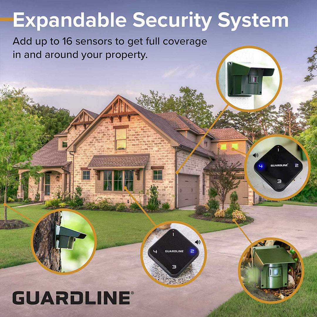 Guardline 1/4 Mile Range Wireless Outdoor Driveway Security Alarm Sensor System - VMInnovations
