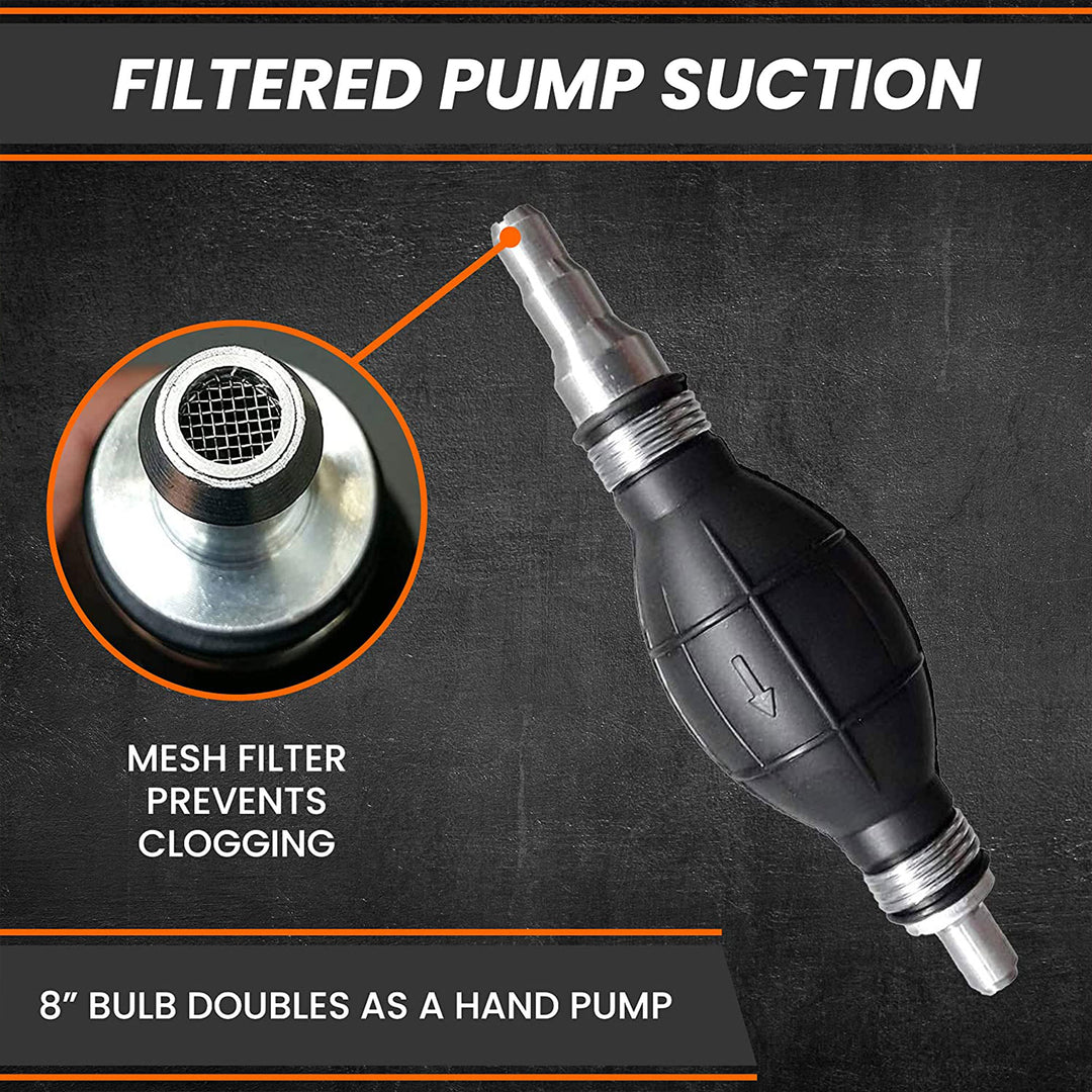 GasTapper SiphonPro Fuel Hand Pump for Gas, Oil, Diesel, and Water with 9' Hose - VMInnovations