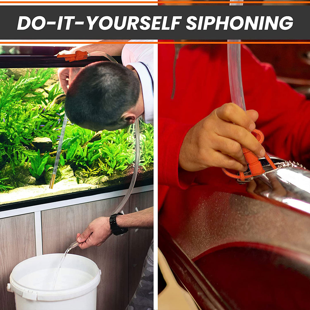 GasTapper SiphonPro Fuel Hand Pump for Gas, Oil, Diesel, and Water with 9' Hose - VMInnovations