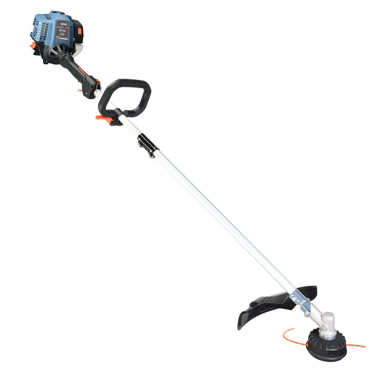SENIX GTS4QL-M2 4QL Gas Powered 31cc Straight Shaft Outdoor Grass Trimmer, Blue