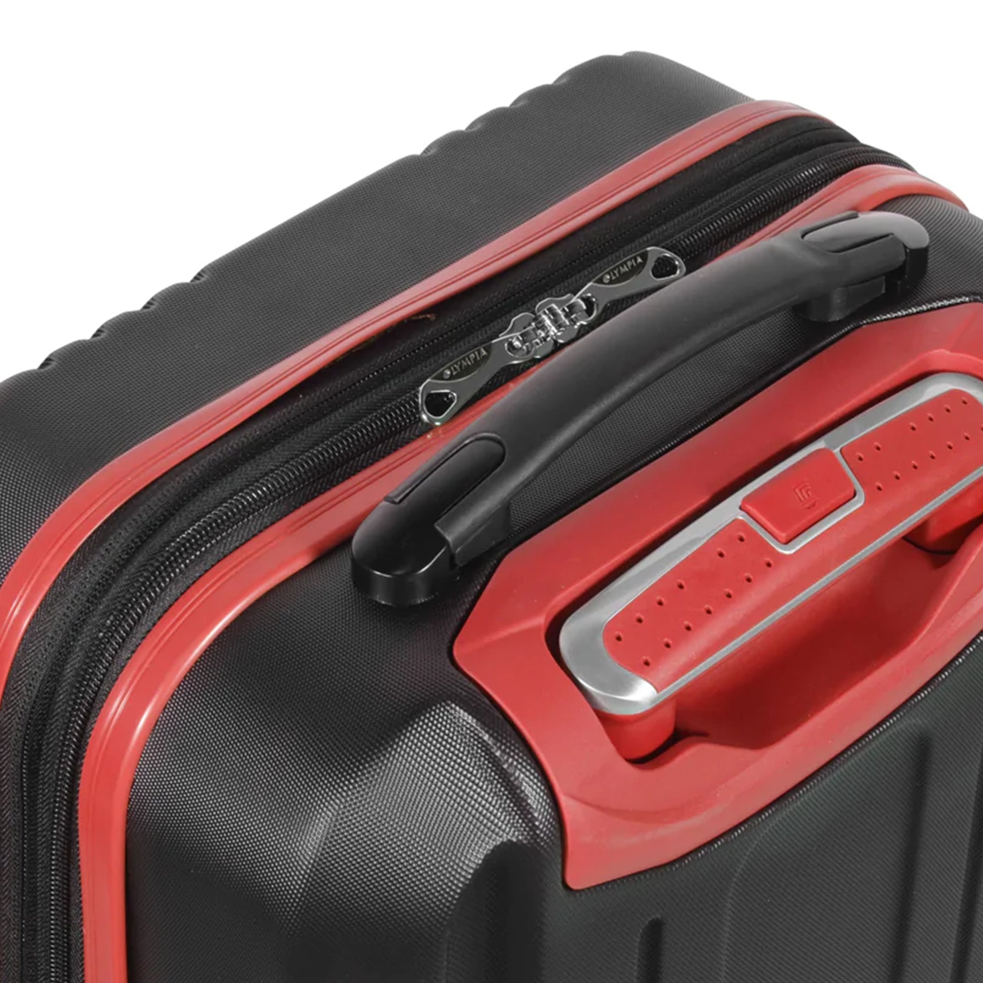 Olympia Apache II Hardcase 4 Wheel Spinner Suitcase 3 Piece Luggage Set, Red - VMInnovations