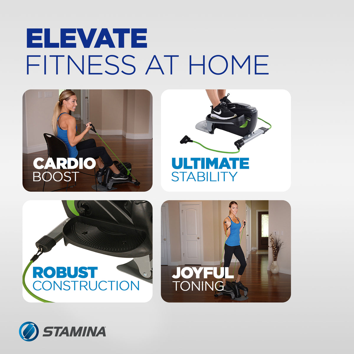 Stamina Inmotion Compact Full Body Workout Machine w/Resistance Cords (Open Box) - VMInnovations