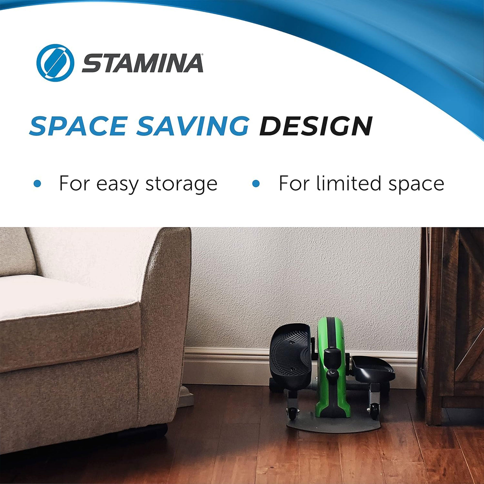 Stamina Inmotion E1000 Compact Lower Body Cardio Strider Machine, Green (Used) - VMInnovations