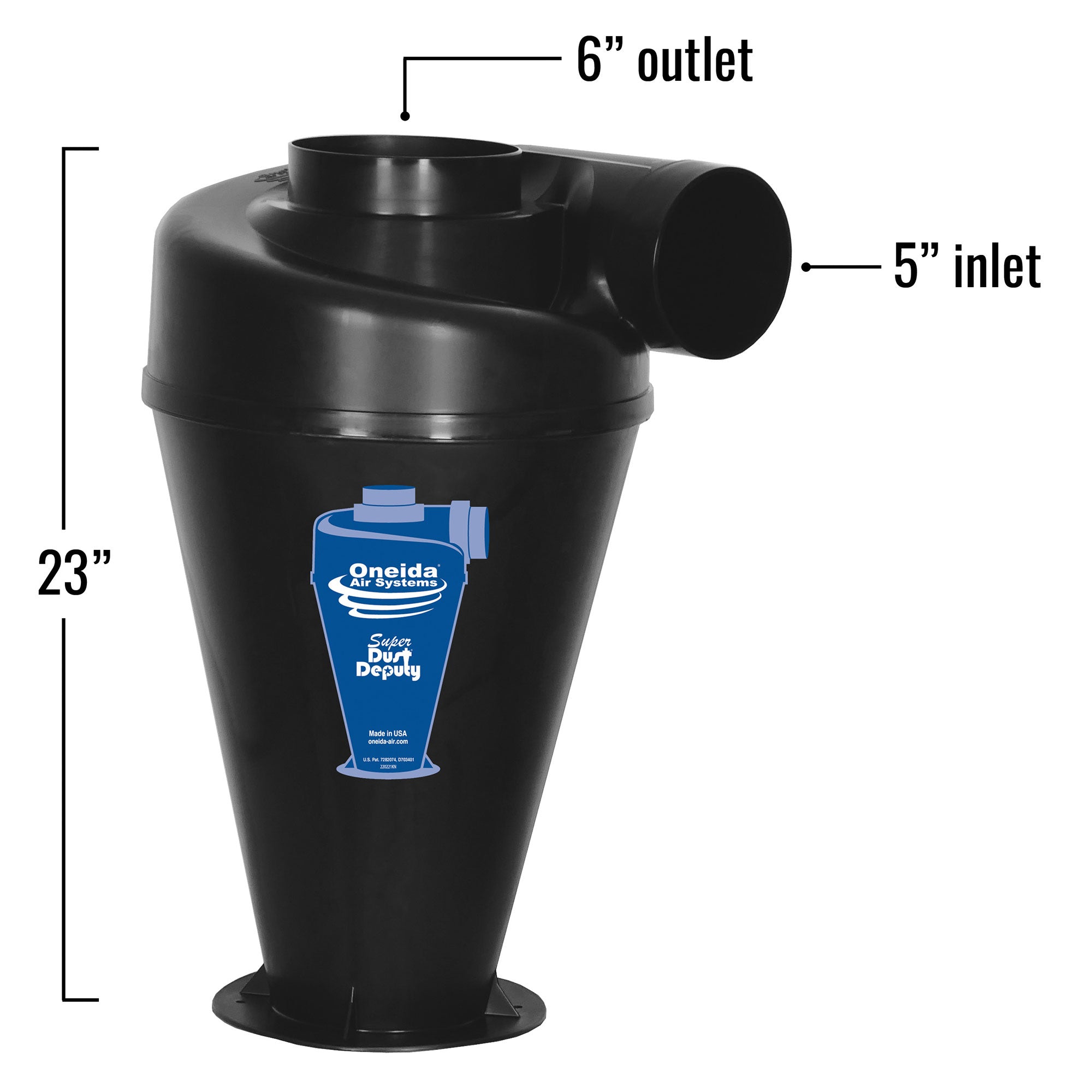 Oneida Air Systems Super Dust Deputy 4/5 DIY Cyclone Attachment, Accessory Only - VMInnovations