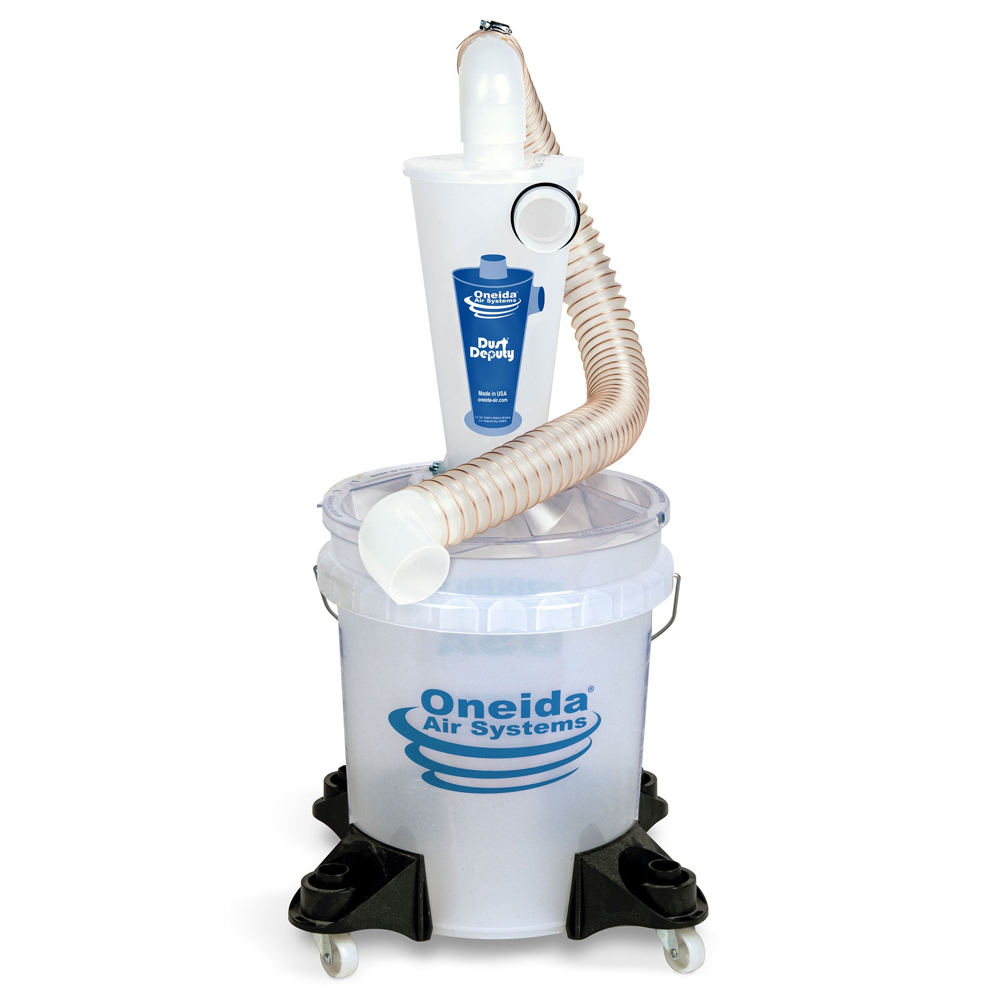 Oneida Air Systems Dust Deputy Deluxe All-Clear Cyclone Separator Kit w/ Wheels - VMInnovations