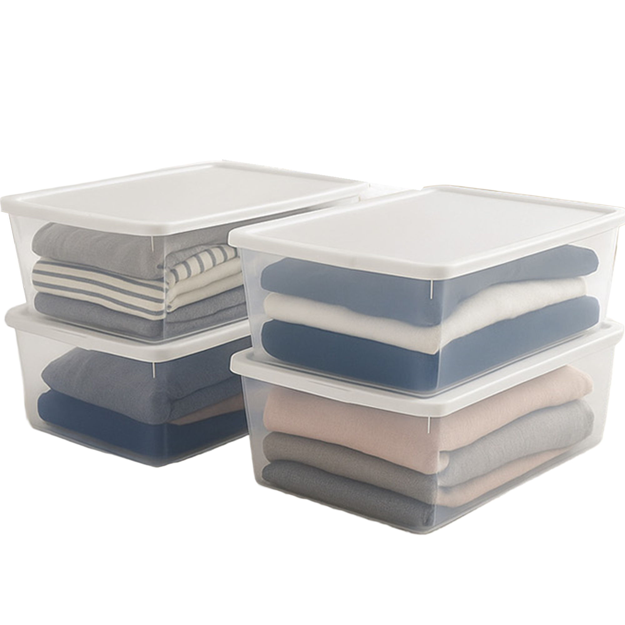 Homz 12 Qt Snaplock Clear Plastic Storage Container Bin with Secure Lid, 4 Pack