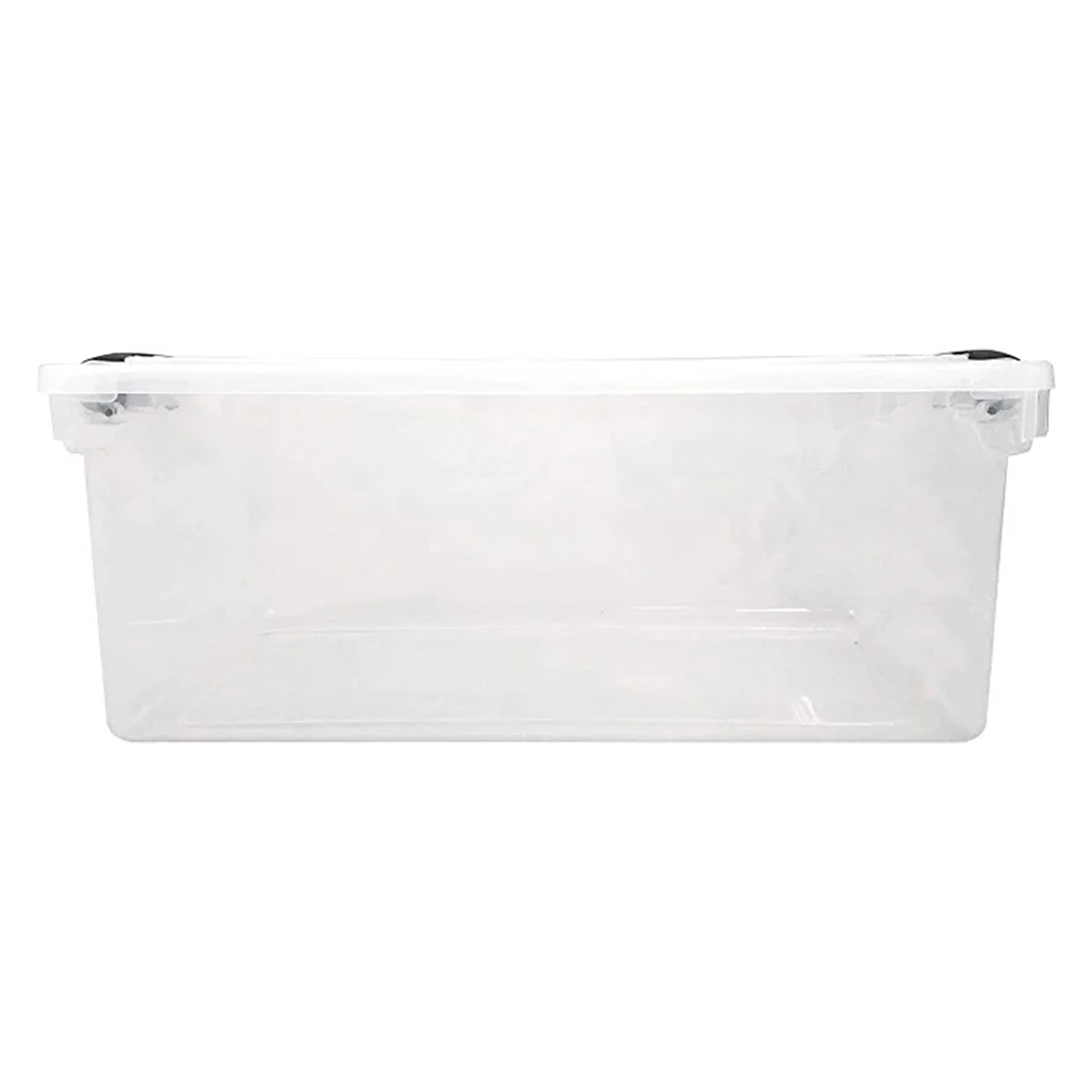 Homz 64 Qt Multipurpose Stackable Storage Bin with Latching Lids, Clear (8 Pack) - VMInnovations