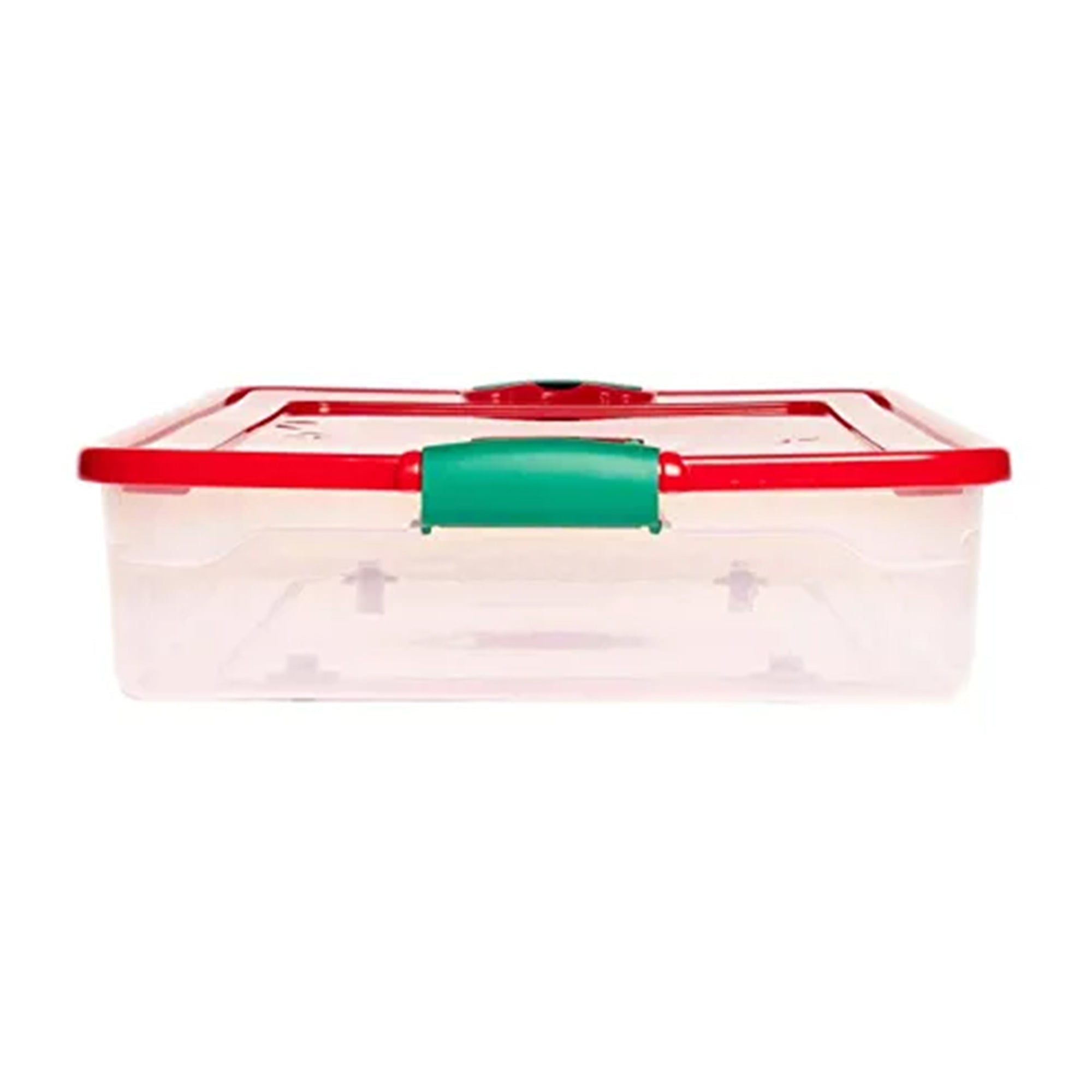 HOMZ 60-Quart Latching Holiday Underbed Storage Container Box, Clear (2pk)(Used)