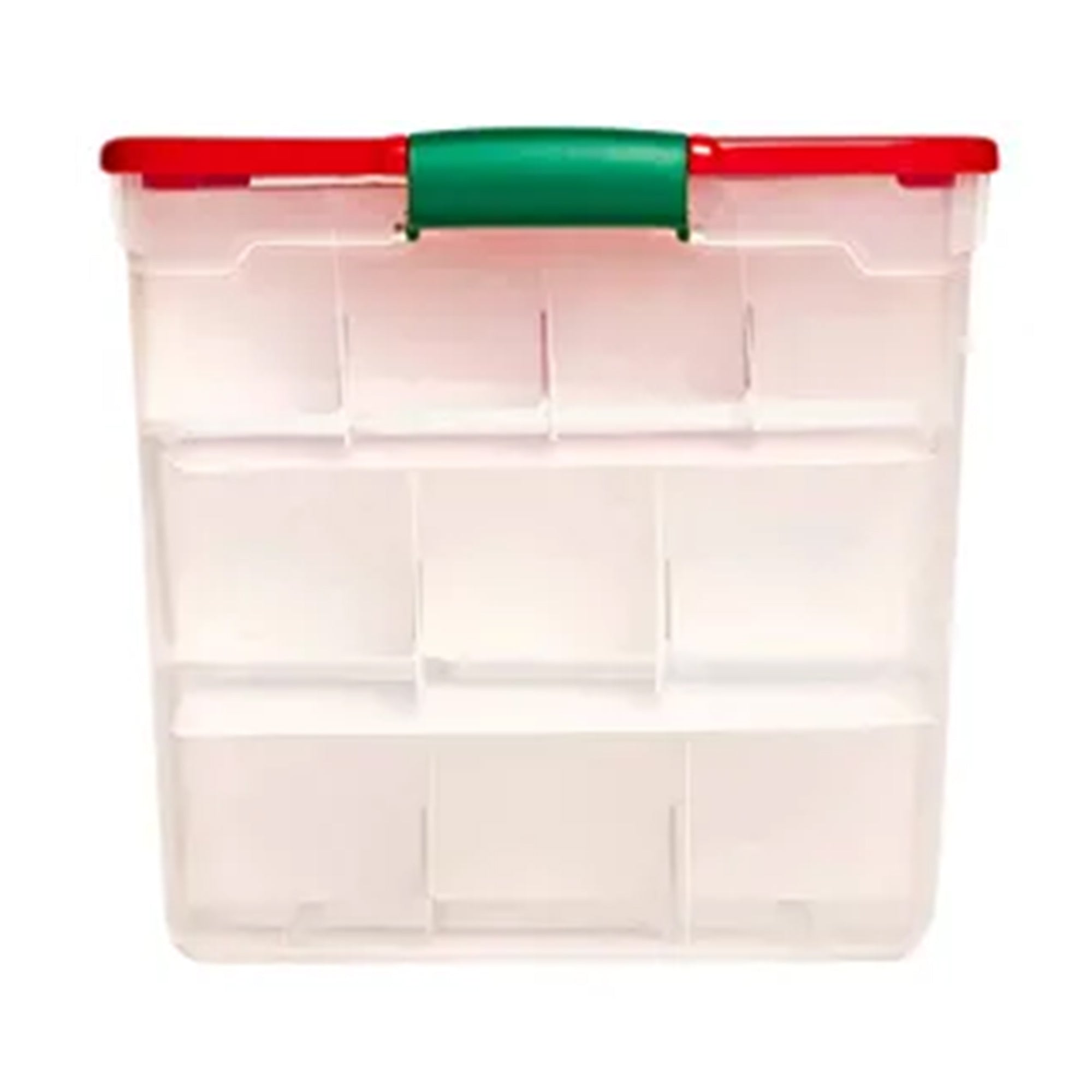 HOMZ 31 Qt Holiday Clear Storage Container w/ Latching Handles(4 Pk)(Used) - VMInnovations